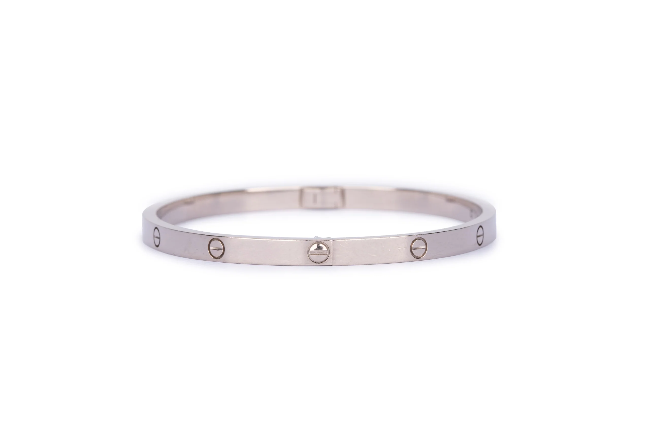 Cartier Love Classic White Gold Slim Bracelet 17 - Image 8