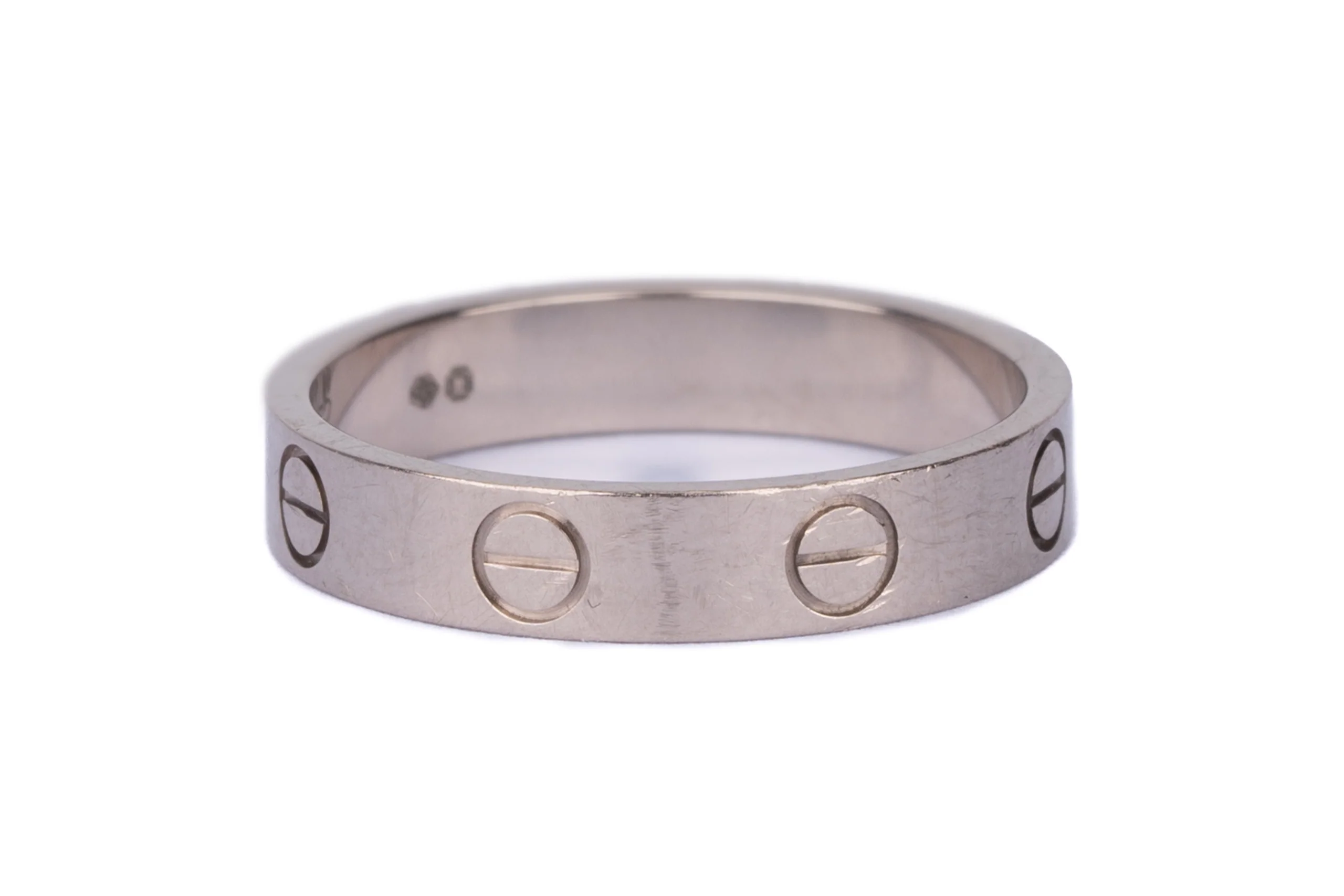 Cartier Love Classic White Gold Slim Ring - Image 3