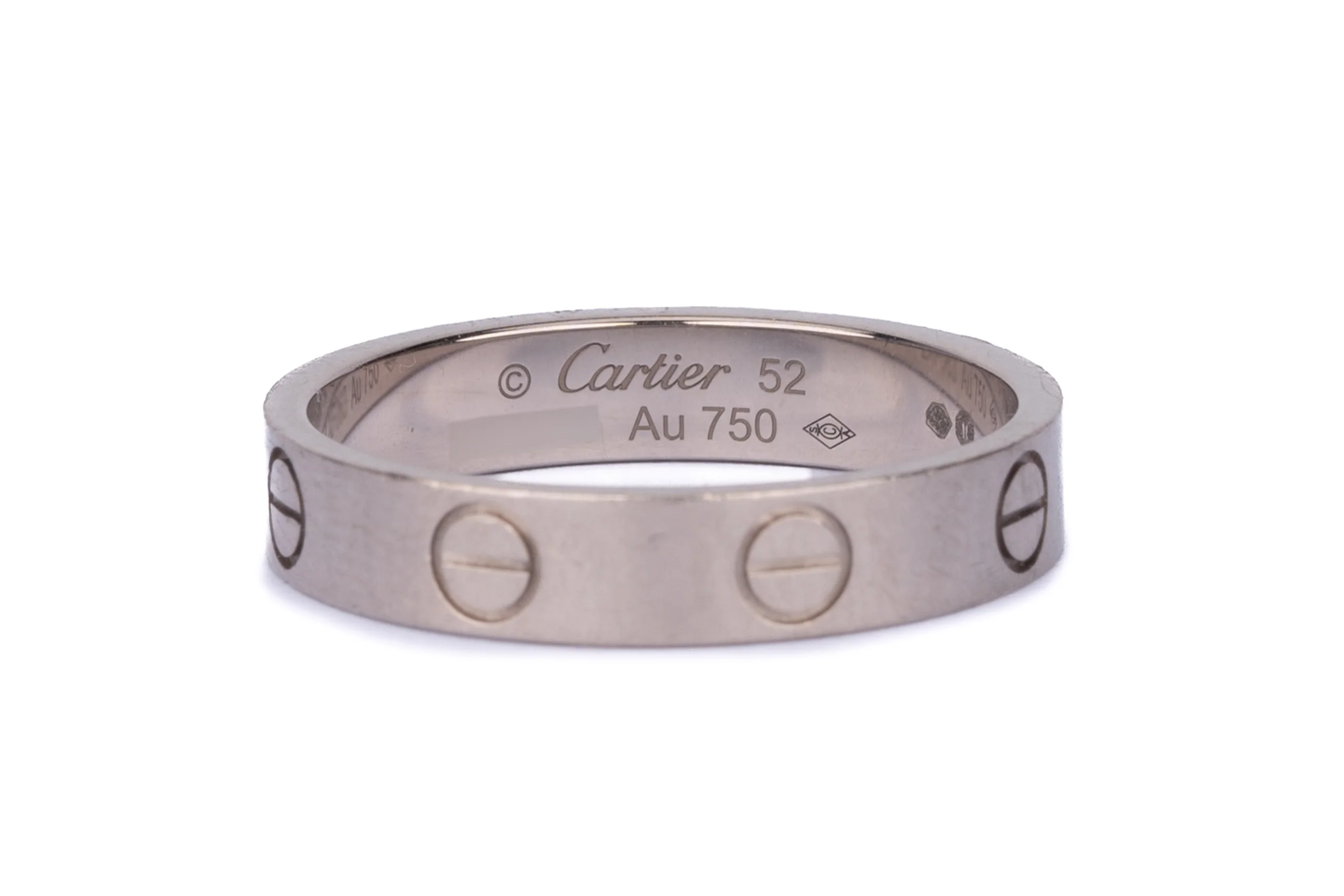Cartier Love Classic White Gold Slim Ring - Image 7
