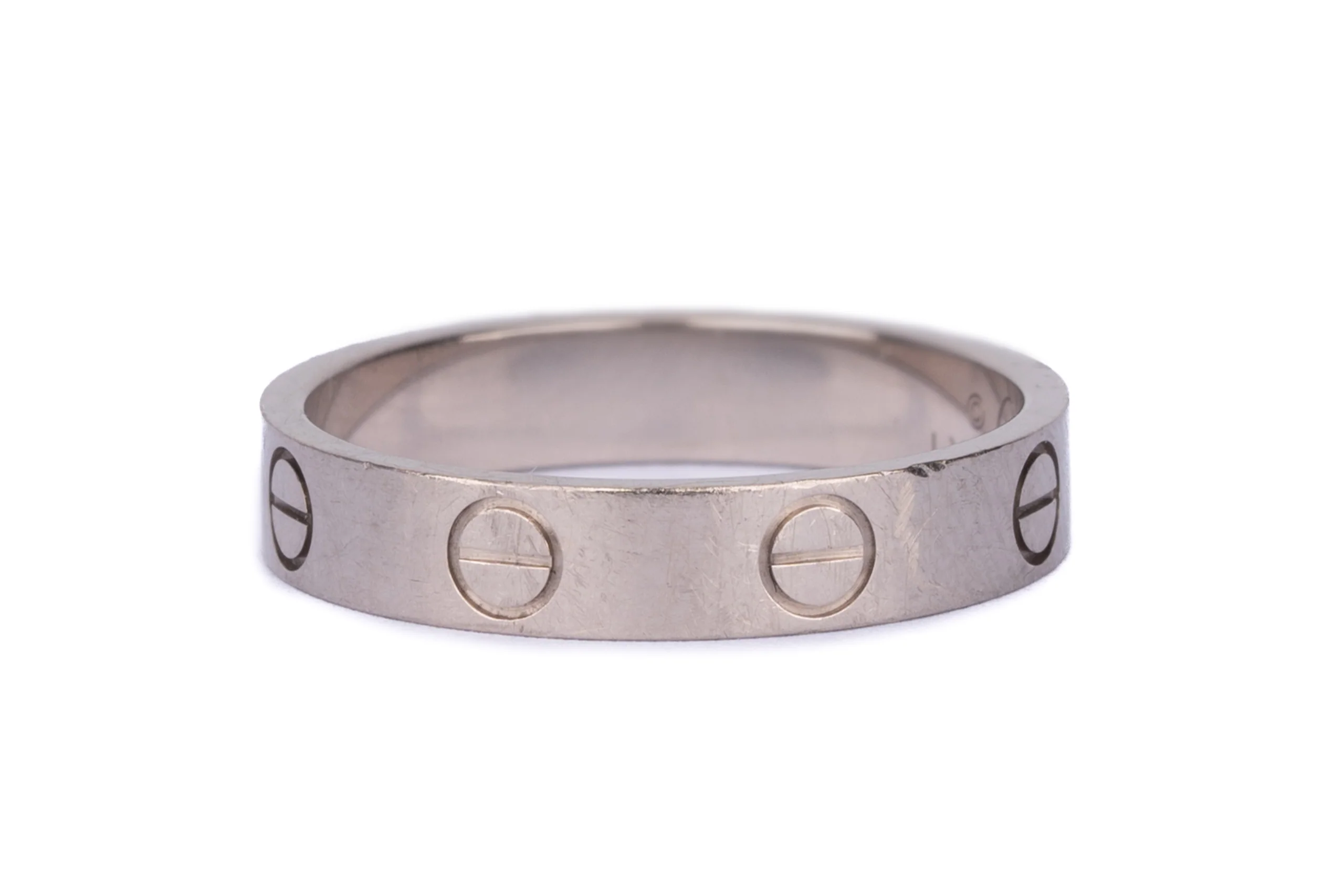 Cartier Love Classic White Gold Slim Ring - Image 8