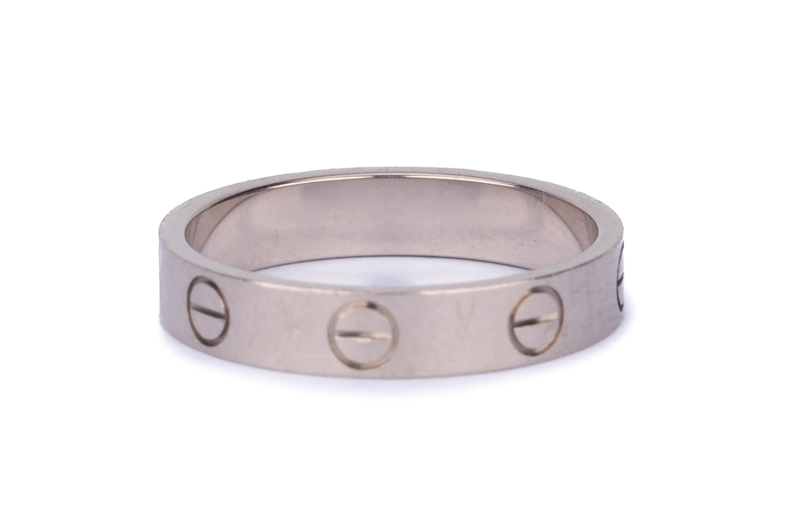 Cartier Love Classic White Gold Slim Ring - Image 9