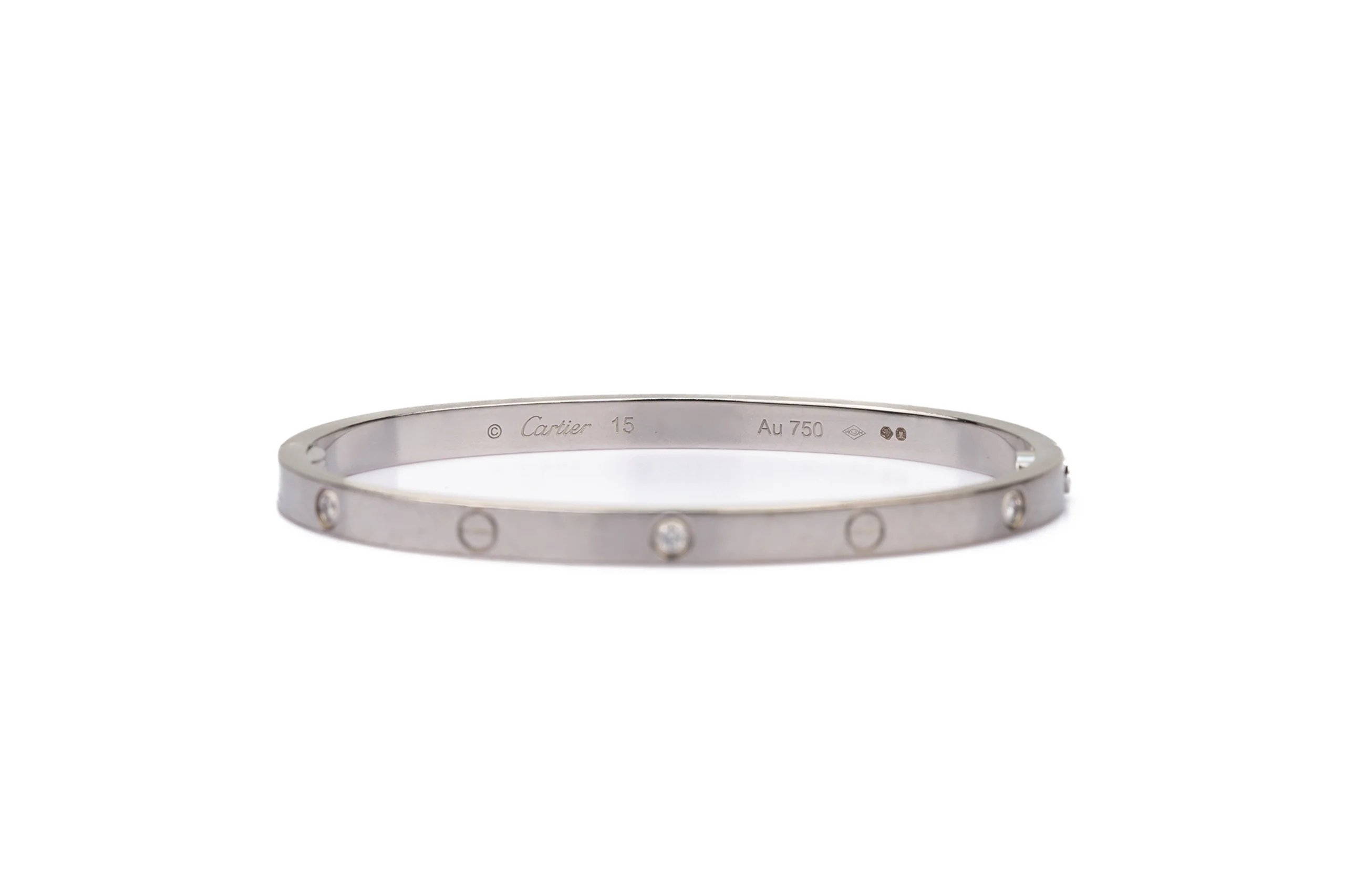 Cartier Love Diamond White Gold Small Size 15 - Image 10