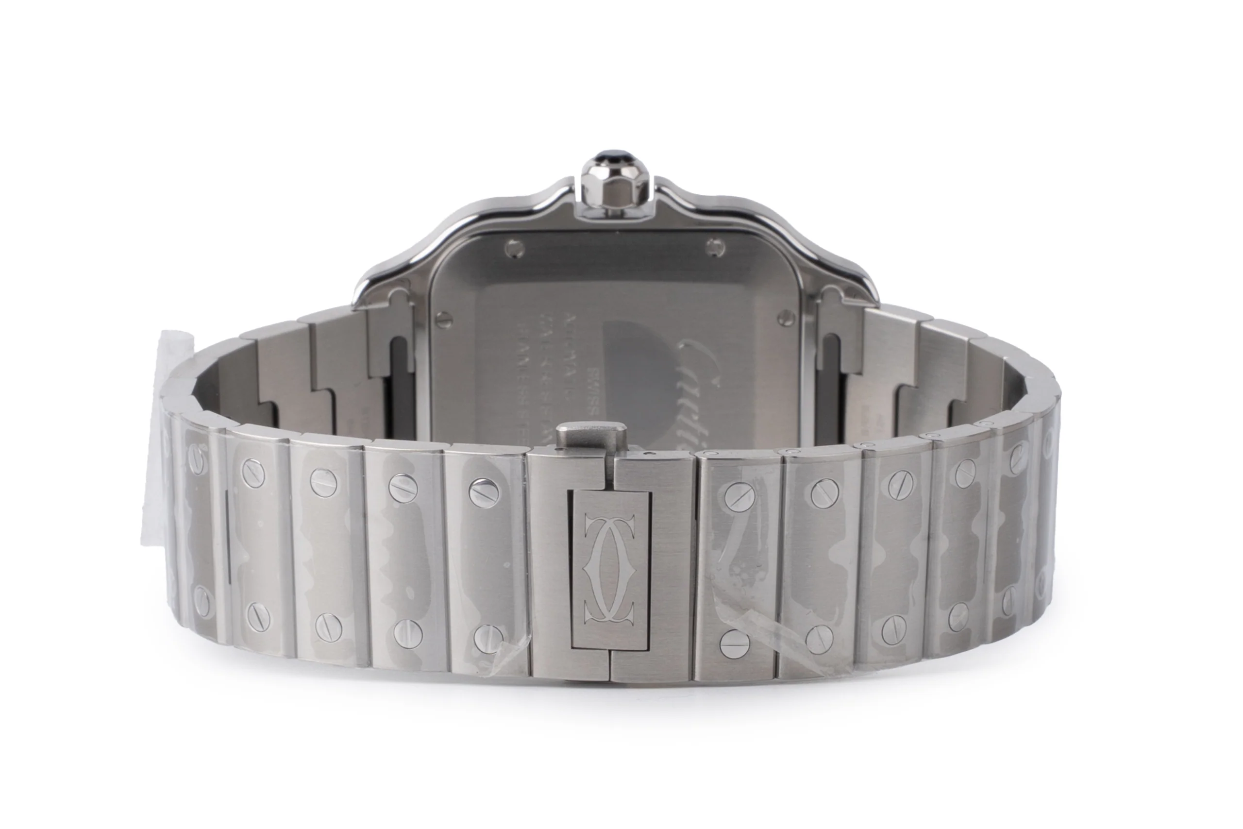 Cartier Santos Watch Steel Case & Bracelet	Adic Bezel - Image 3