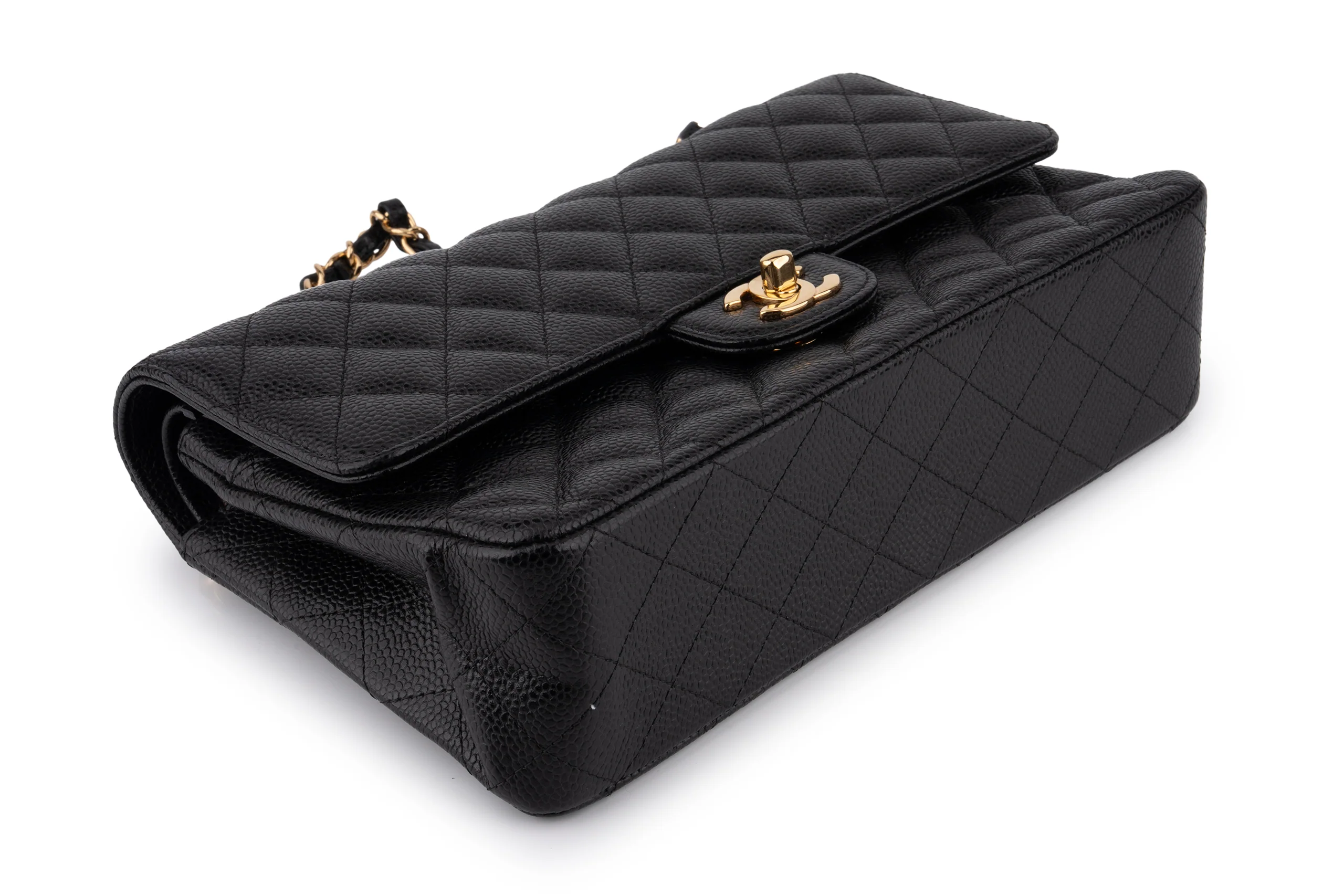 Chanel Classic Medium Double Flap	Caviar	Black	GHW - Image 10
