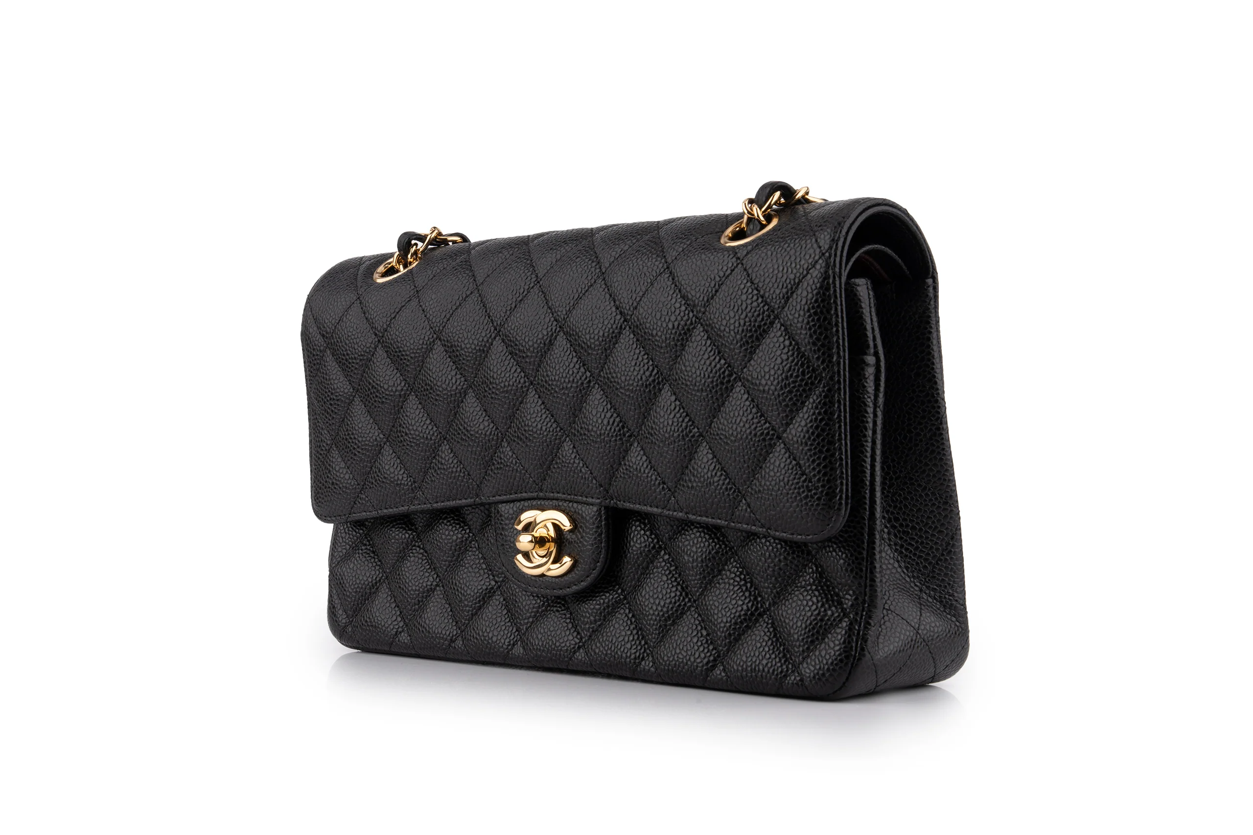Chanel Classic Medium Double Flap	Caviar	Black	GHW - Image 3