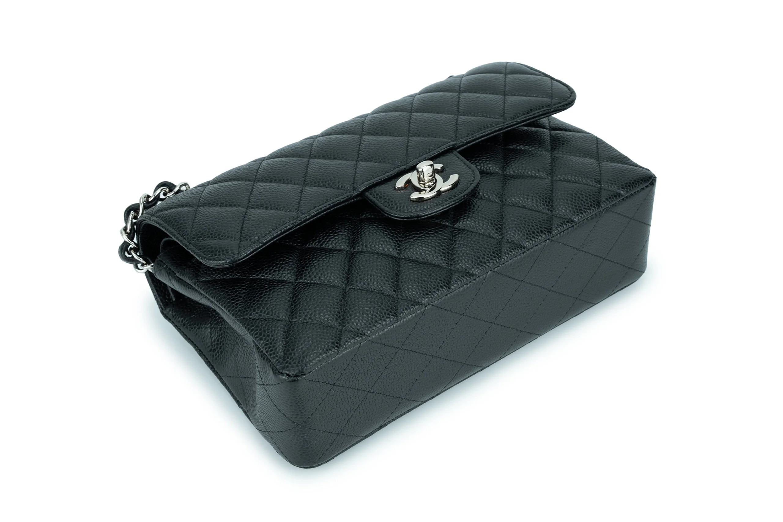 Chanel Flapbag Caviar Black SHW - Image 10