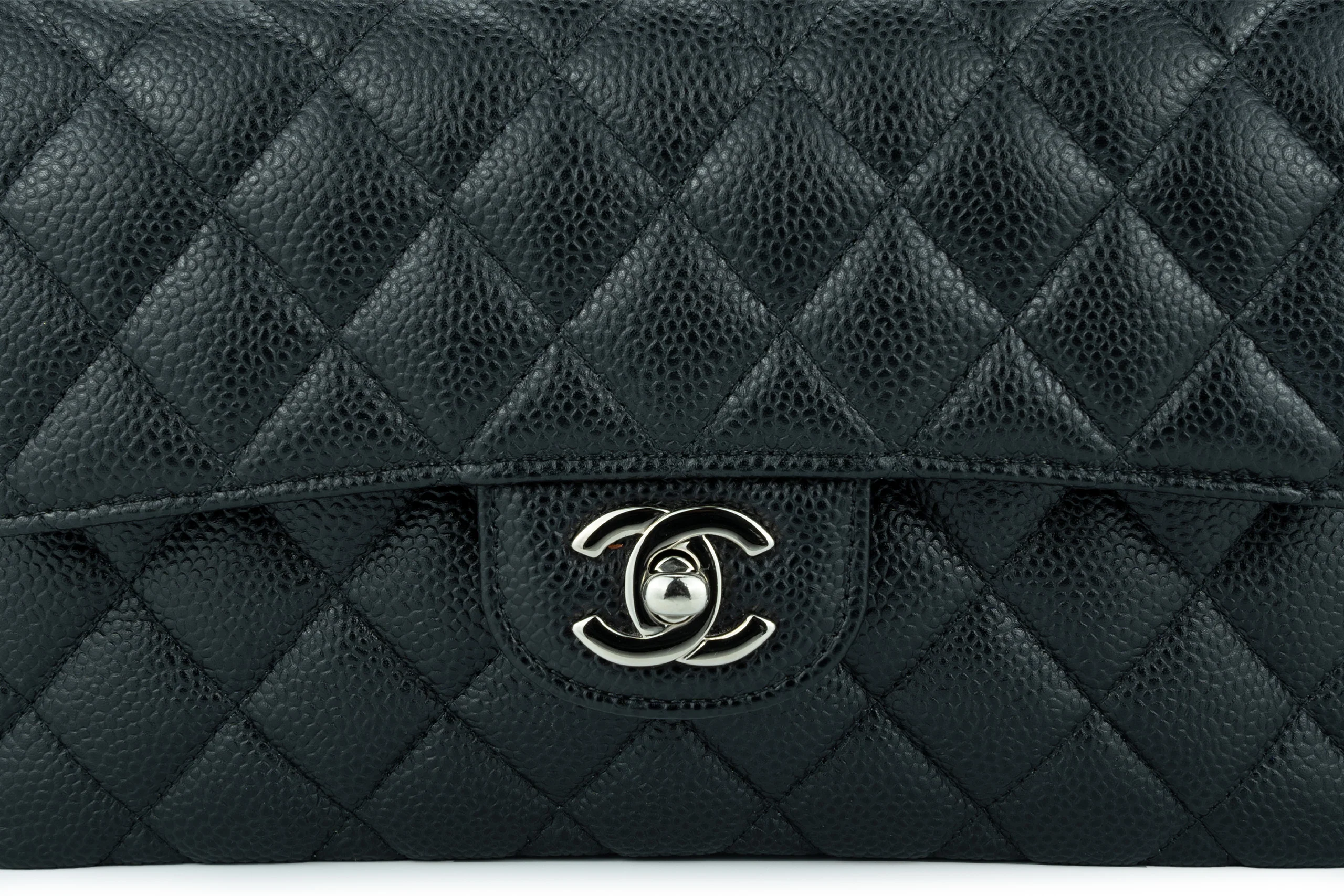 Chanel Flapbag Caviar Black SHW - Image 7