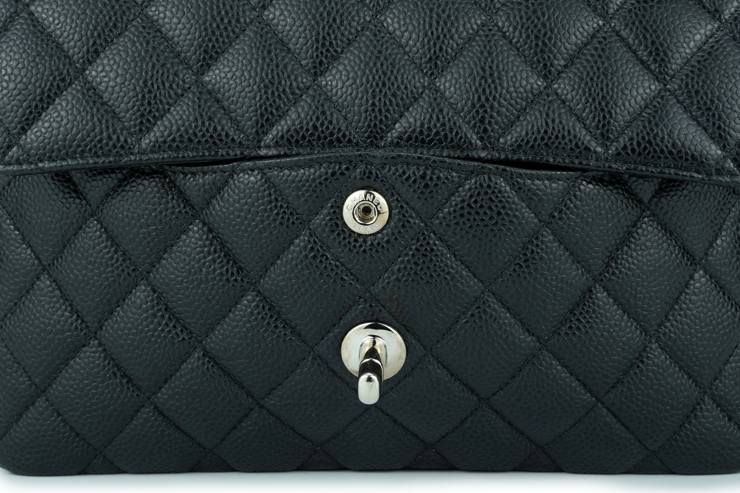 Chanel Flapbag Caviar Black SHW - Image 8