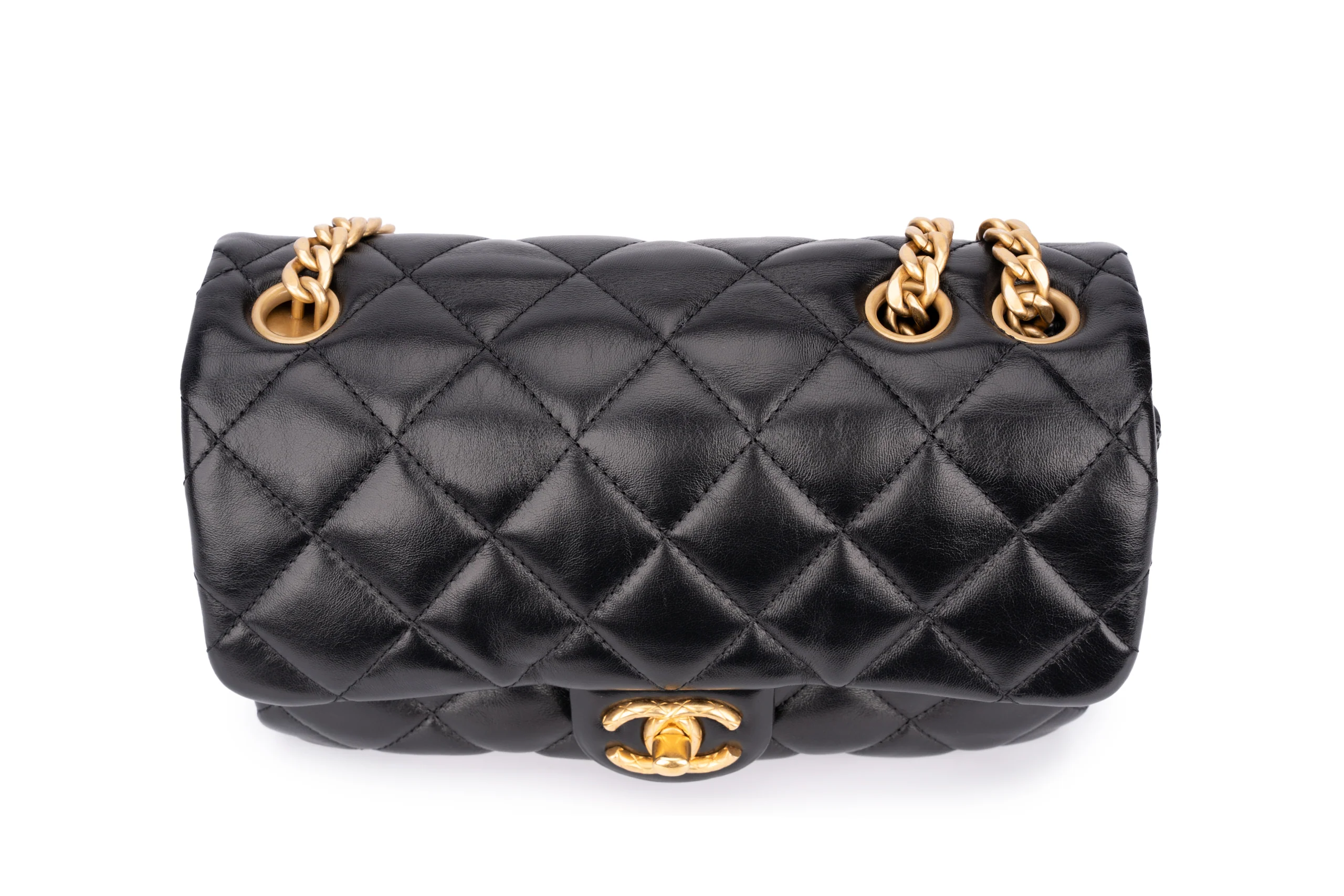 Chanel Accordion Crush Flap Black Lambskin GHW - Image 10