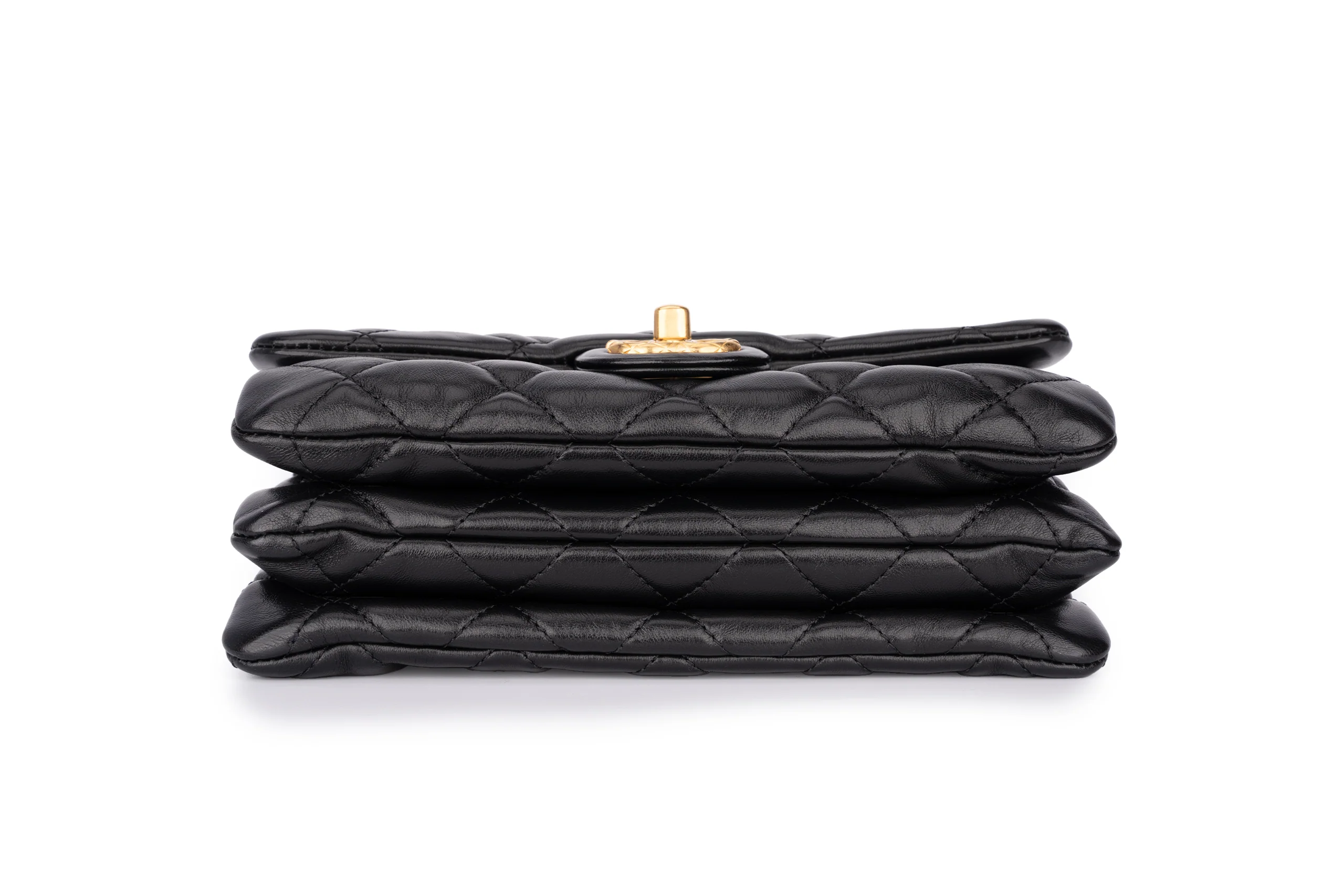 Chanel Accordion Crush Flap Black Lambskin GHW - Image 11