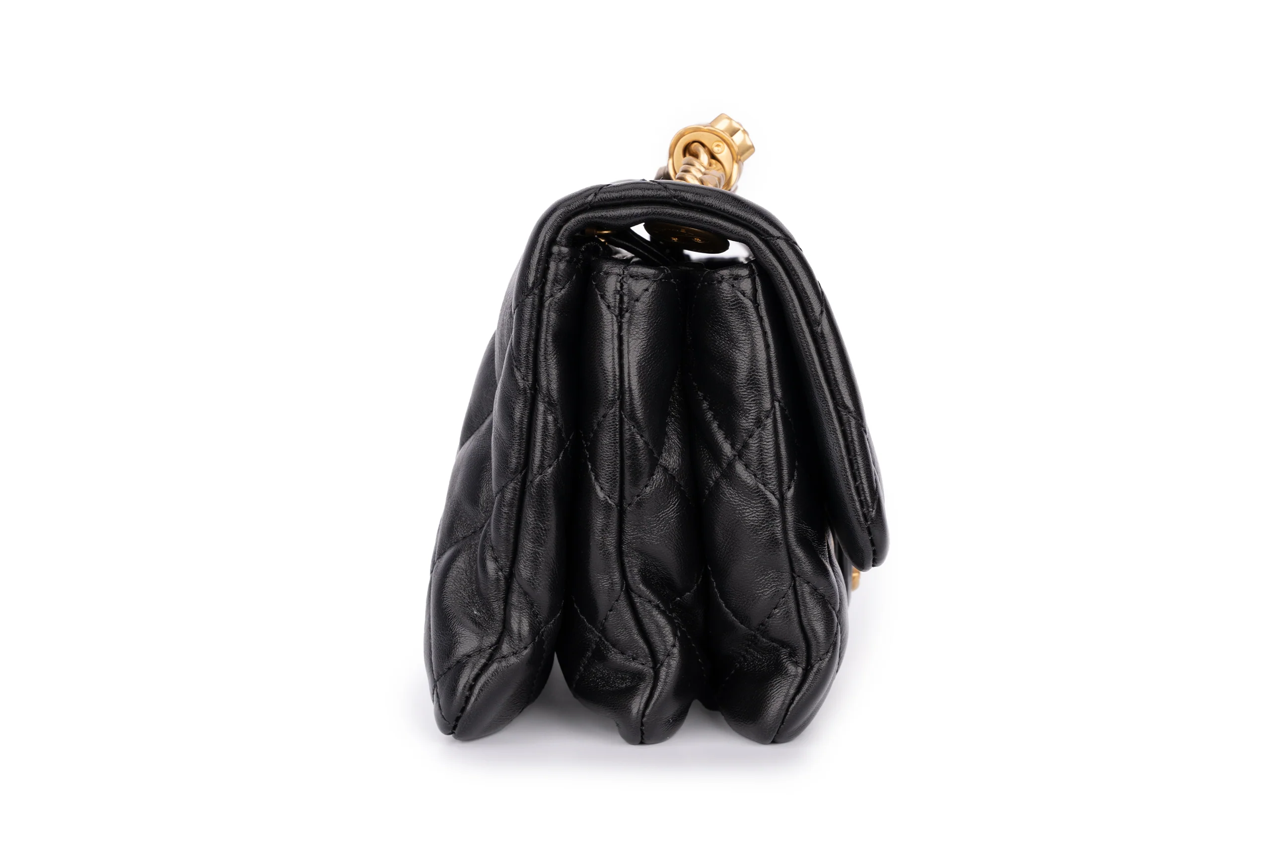 Chanel Accordion Crush Flap Black Lambskin GHW - Image 13