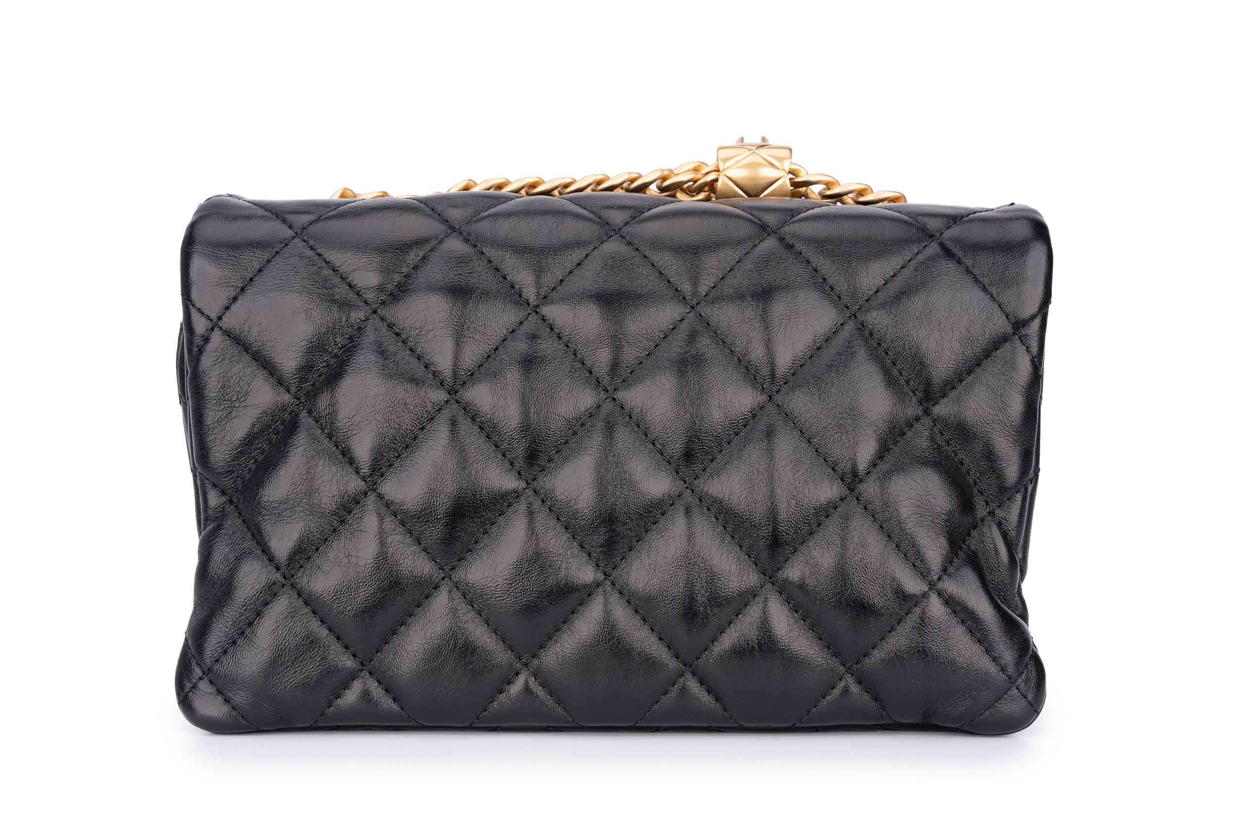 Chanel Accordion Crush Flap Black Lambskin GHW - Image 14