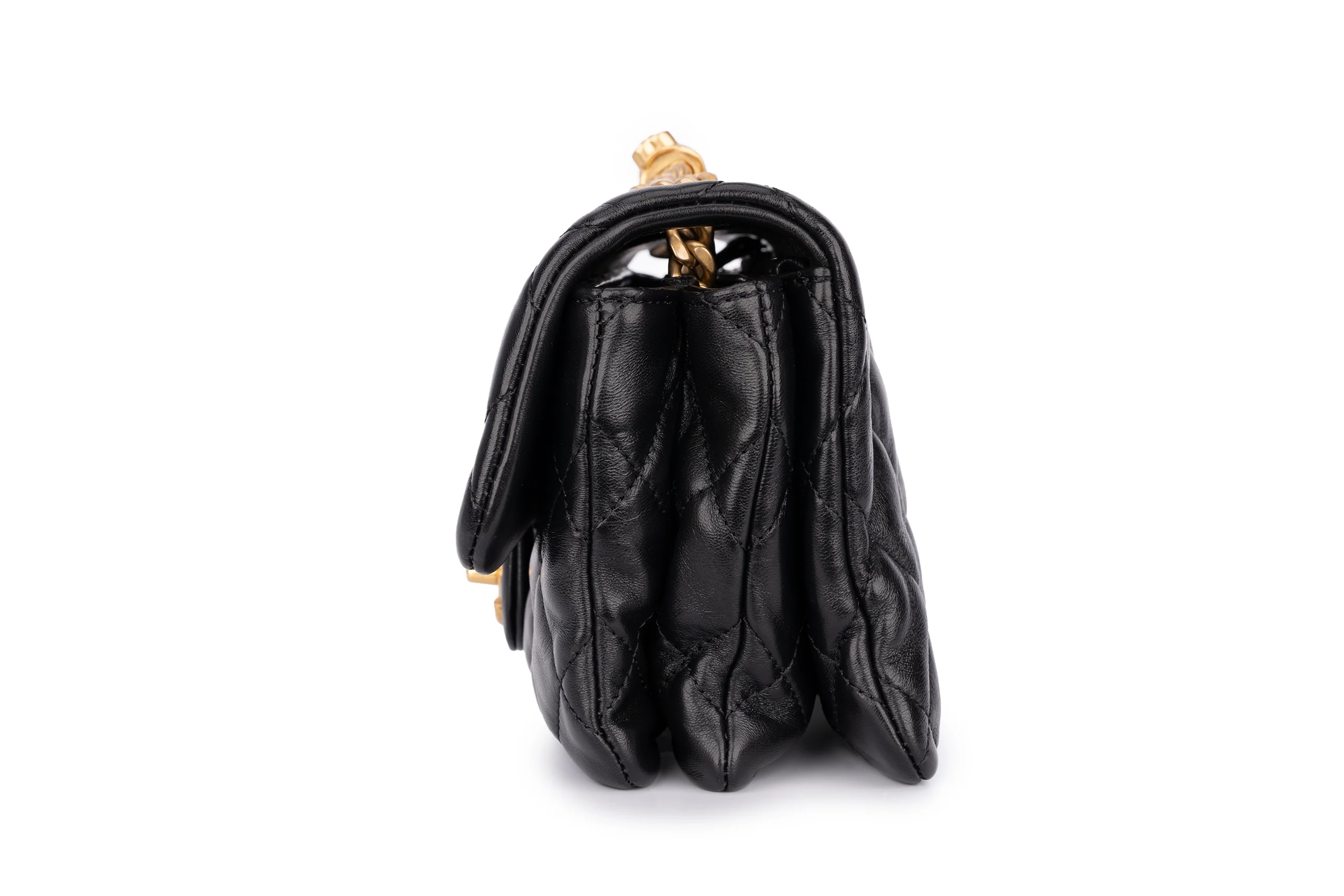 Chanel Accordion Crush Flap Black Lambskin GHW - Image 15