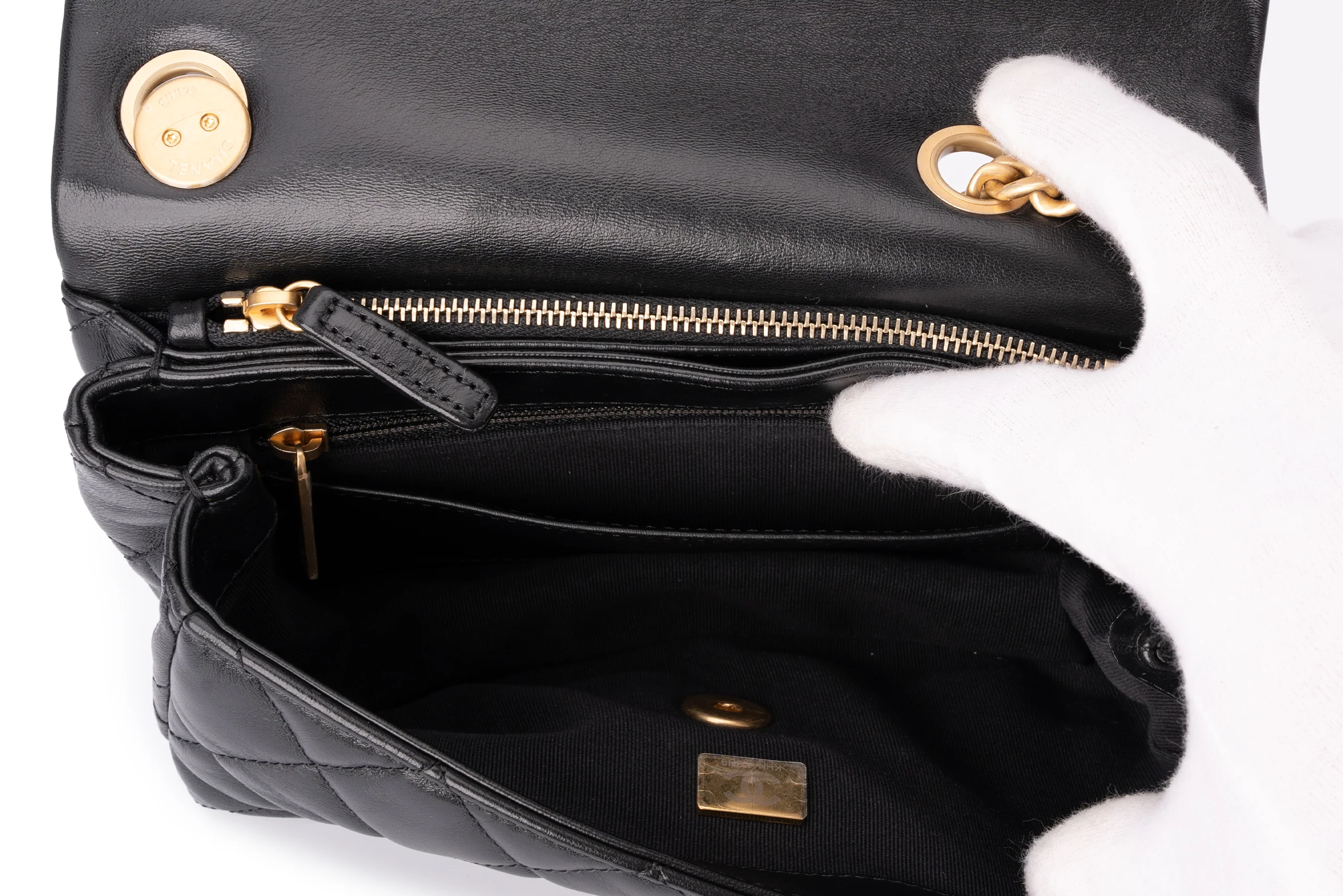 Chanel Accordion Crush Flap Black Lambskin GHW - Image 6