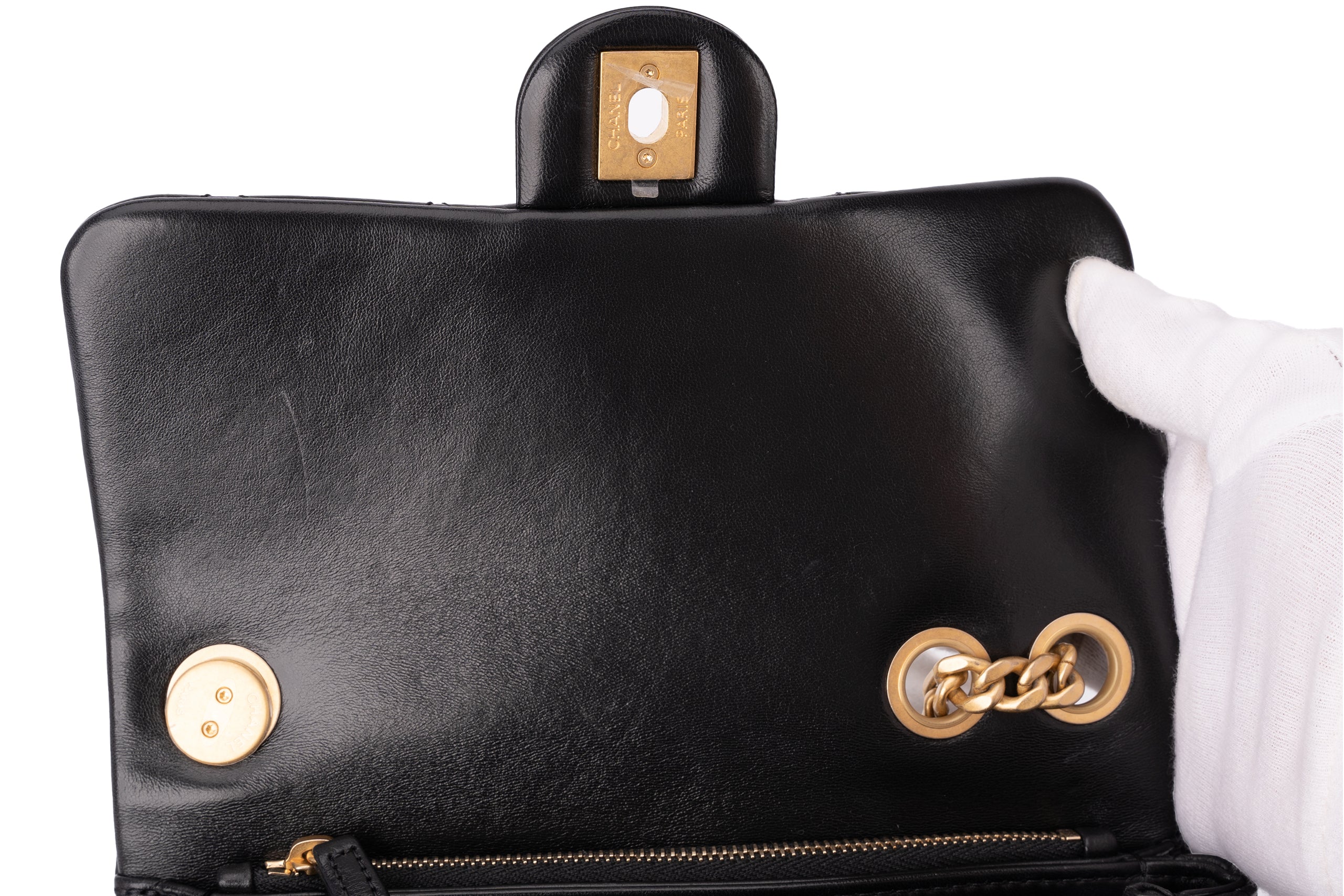 Chanel Accordion Crush Flap Black Lambskin GHW - Image 7