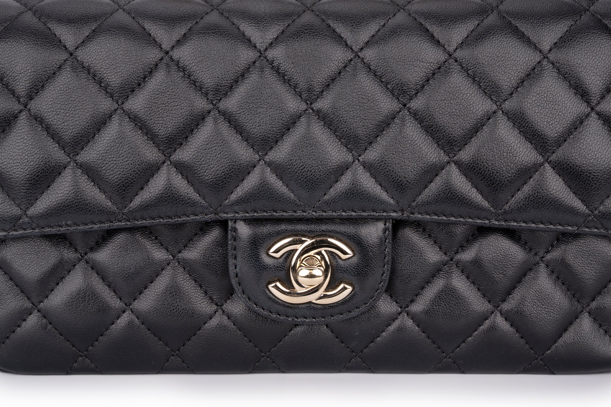 Chanel Flapbag With Handle Lambskin Black GHW - Image 11