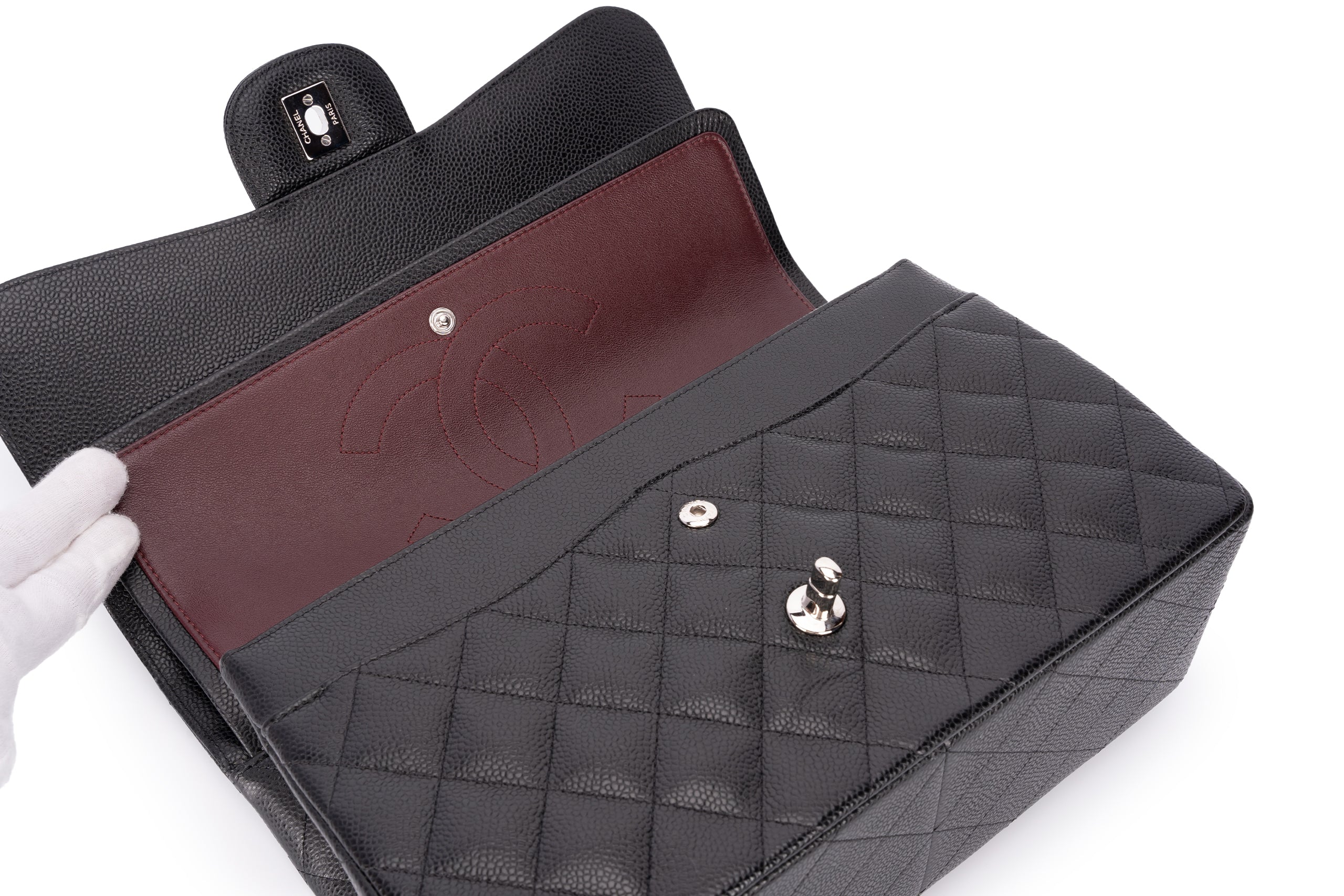 Chanel Jumbo Classic Flap Caviar Black SHW - Image 8