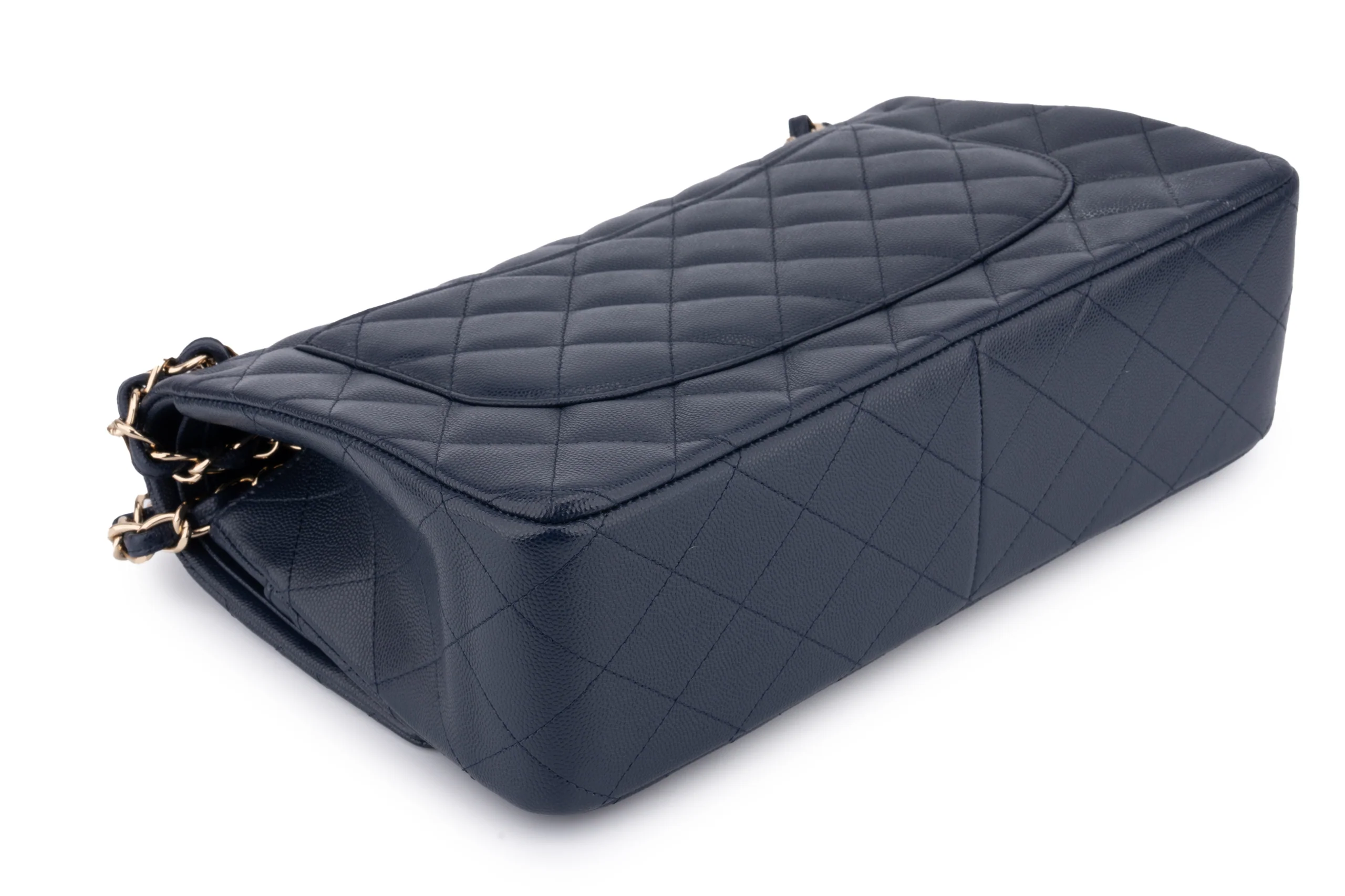 Chanel Jumbo Flap Bag Caviar Navy Blue	GHW - Image 12
