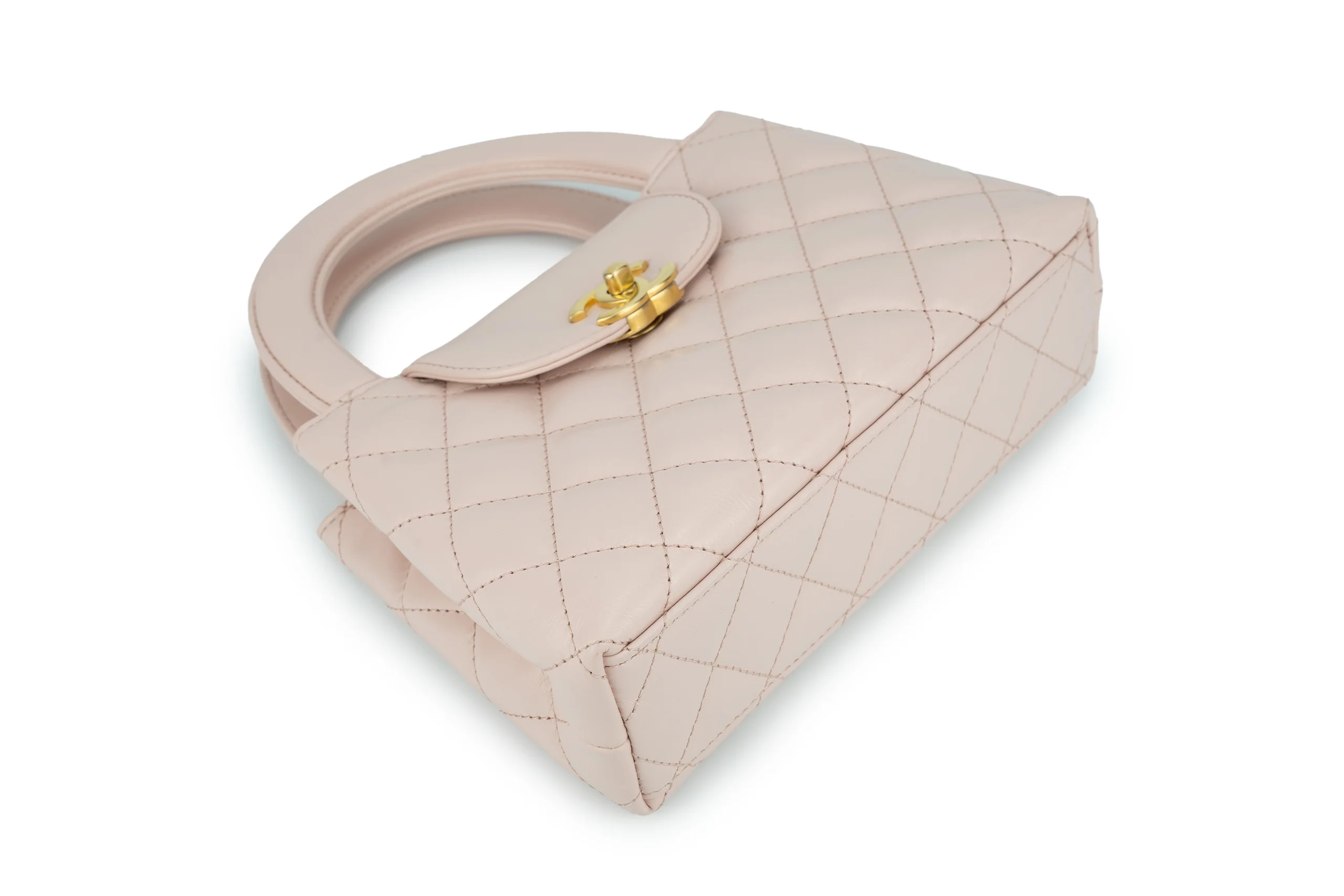 Chanel Kelly Small Shopping Bag Calfskin Light Pink GHW - Image 10