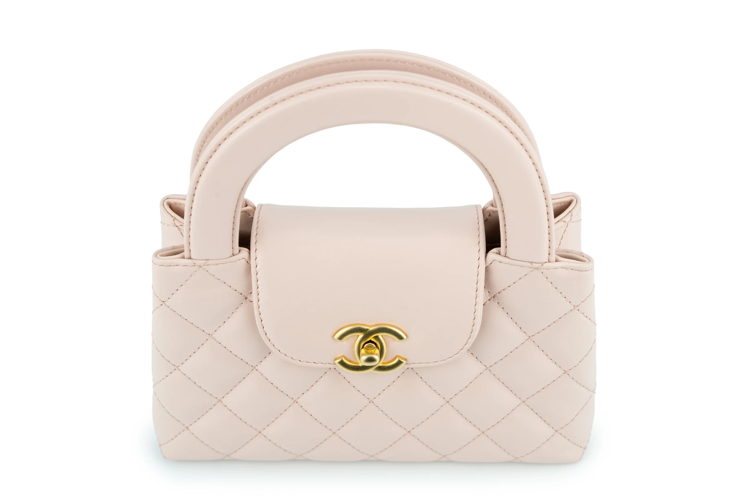 Chanel Kelly Small Shopping Bag Calfskin Light Pink GHW - Image 14