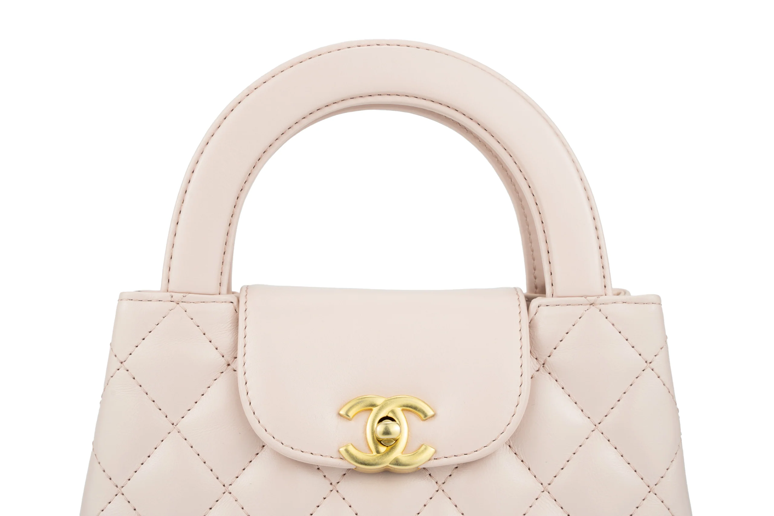 Chanel Kelly Small Shopping Bag Calfskin Light Pink GHW - Image 8