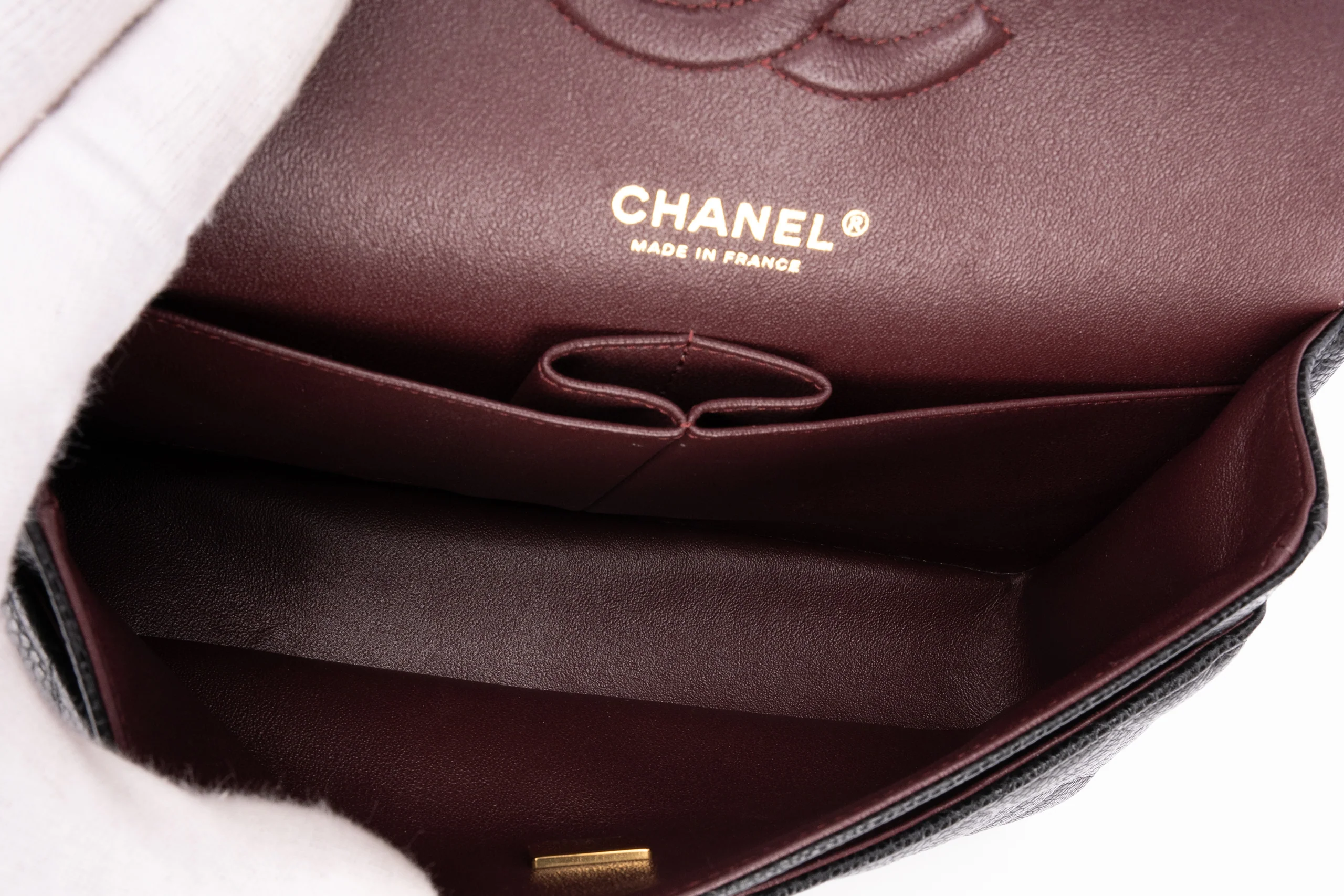 Chanel Med Classic Flap Caviar Black GHW - Image 10