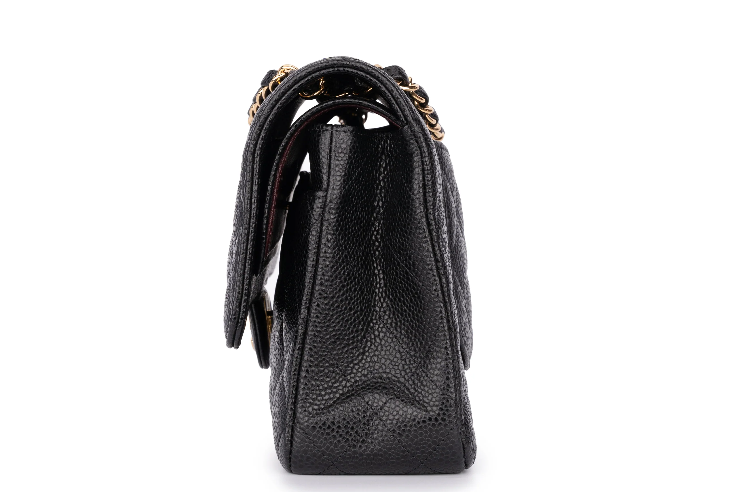 Chanel Med Classic Flap Caviar Black GHW - Image 3