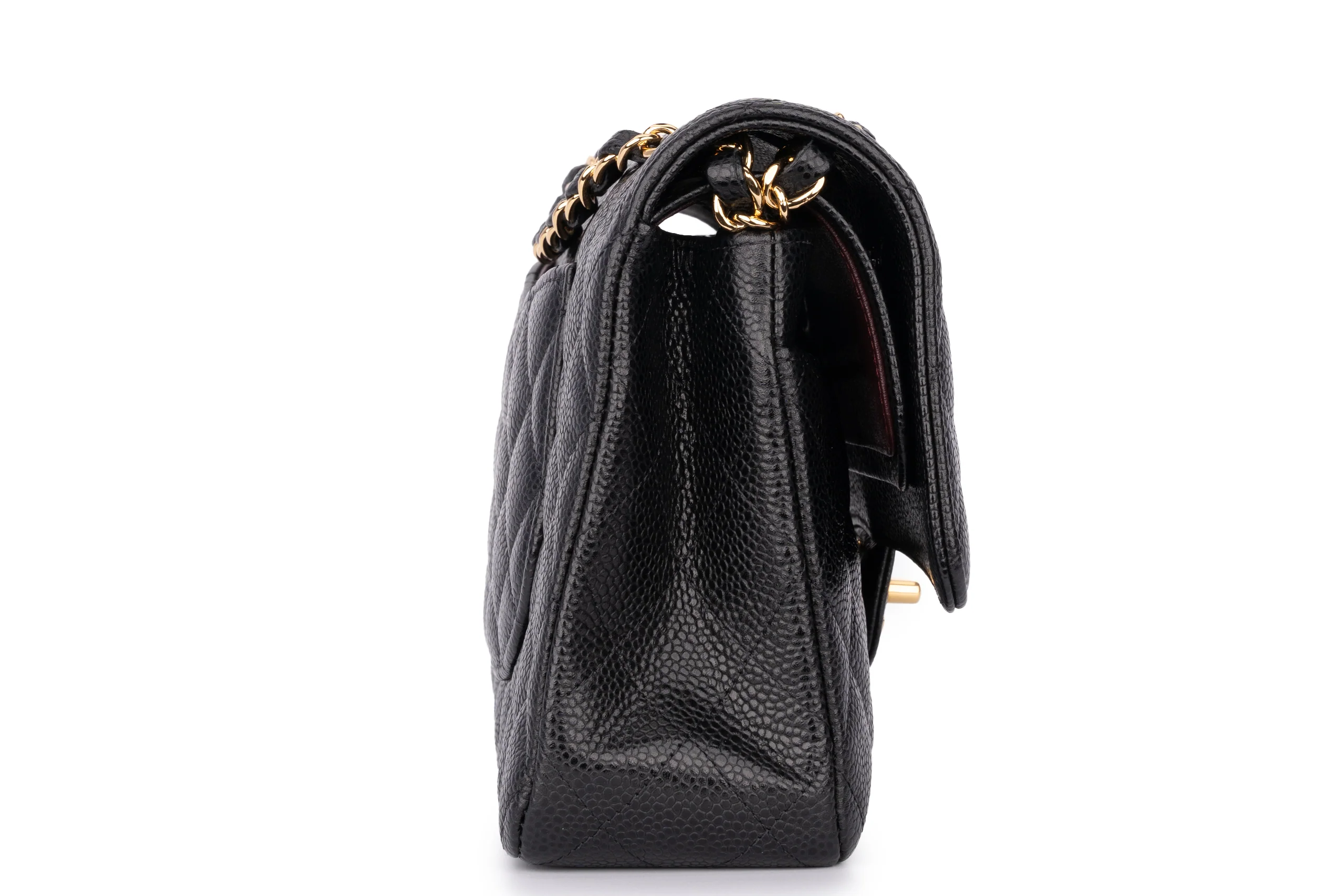 Chanel Med Classic Flap Caviar Black GHW - Image 5