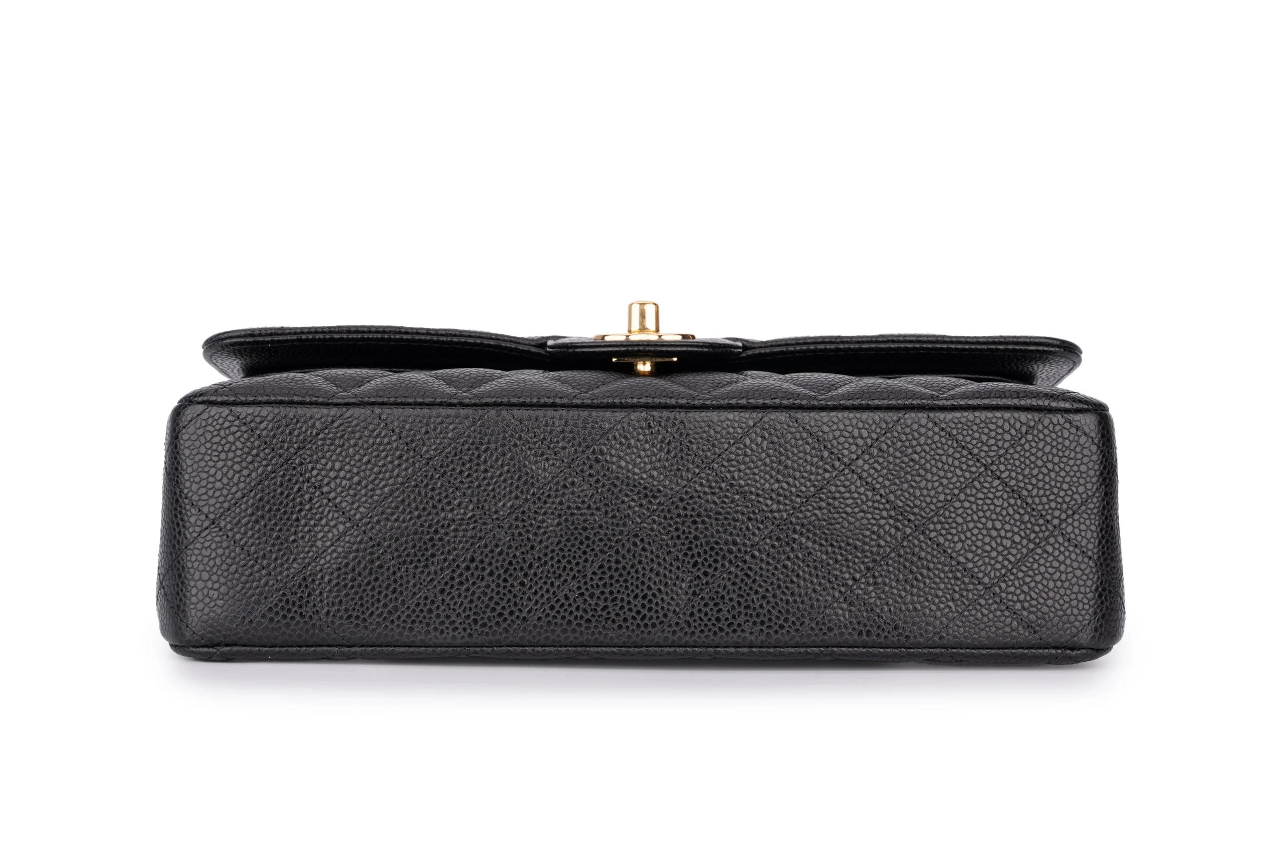 Chanel Med Classic Flap Caviar Black GHW - Image 6
