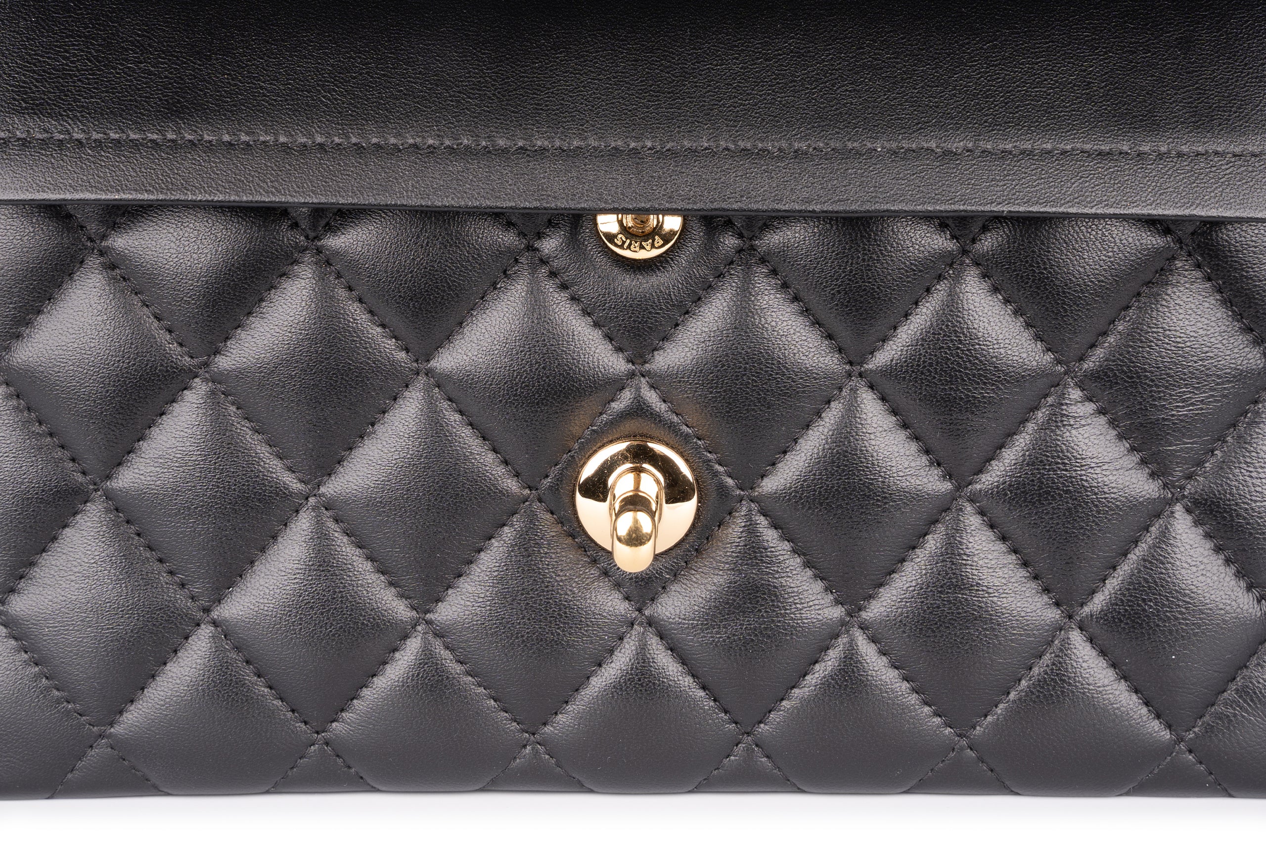 Chanel Mini Flapbag Lambskin Black GHW - Image 4