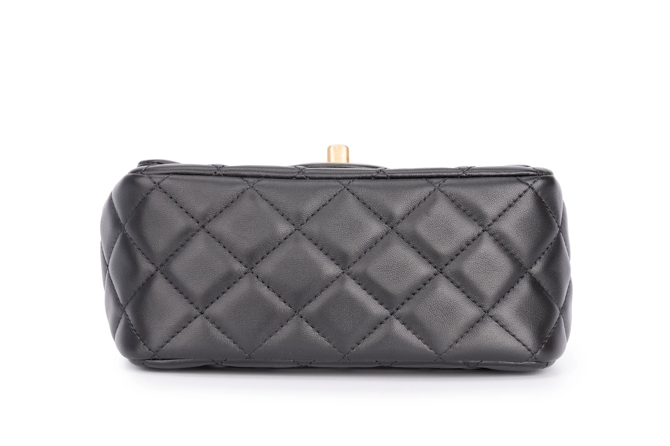Chanel Mini Flapbag Lambskin Black GHW - Image 6