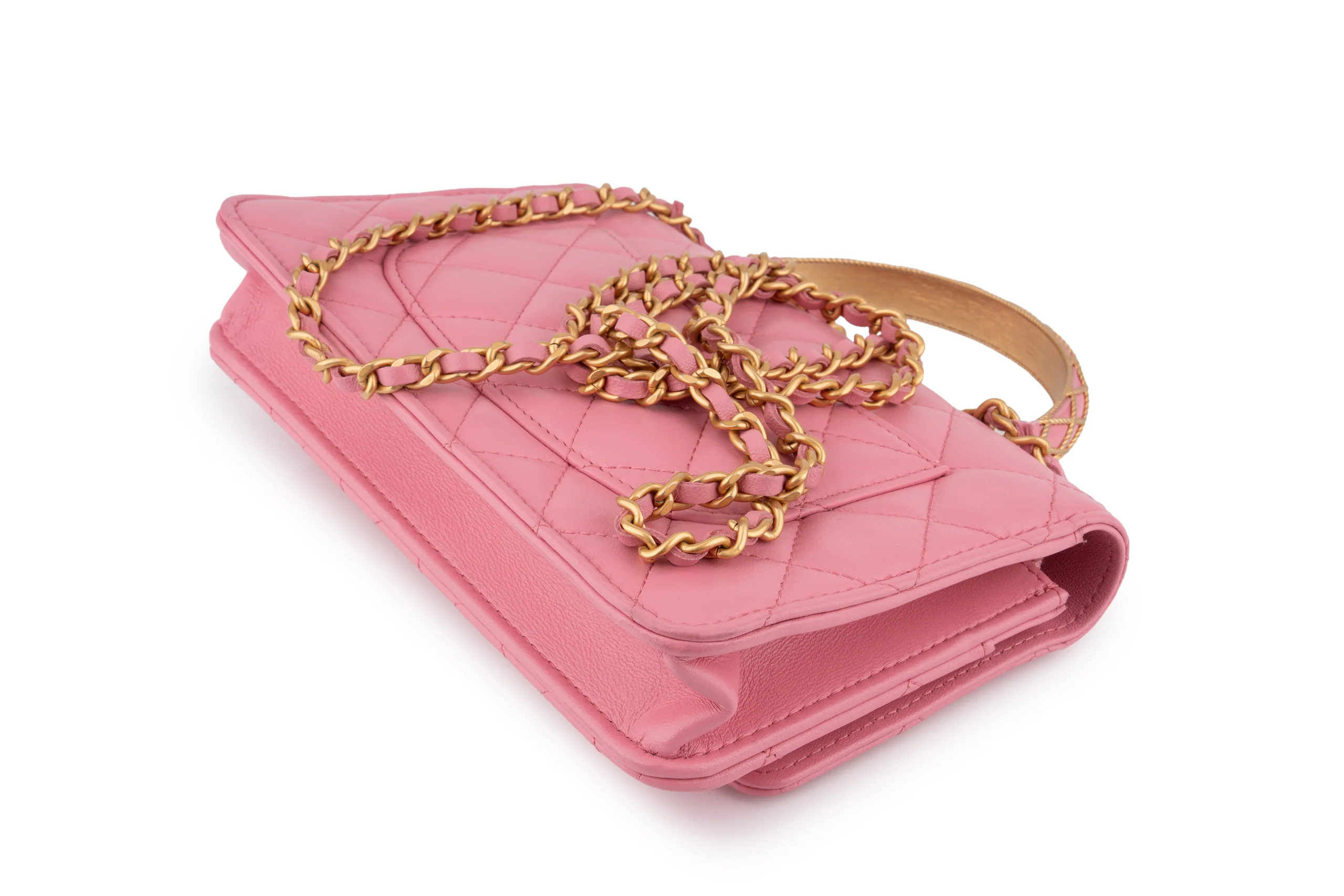 Chanel Quilted Top Handle WOC	Lambskin	Pink	GHW - Image 11
