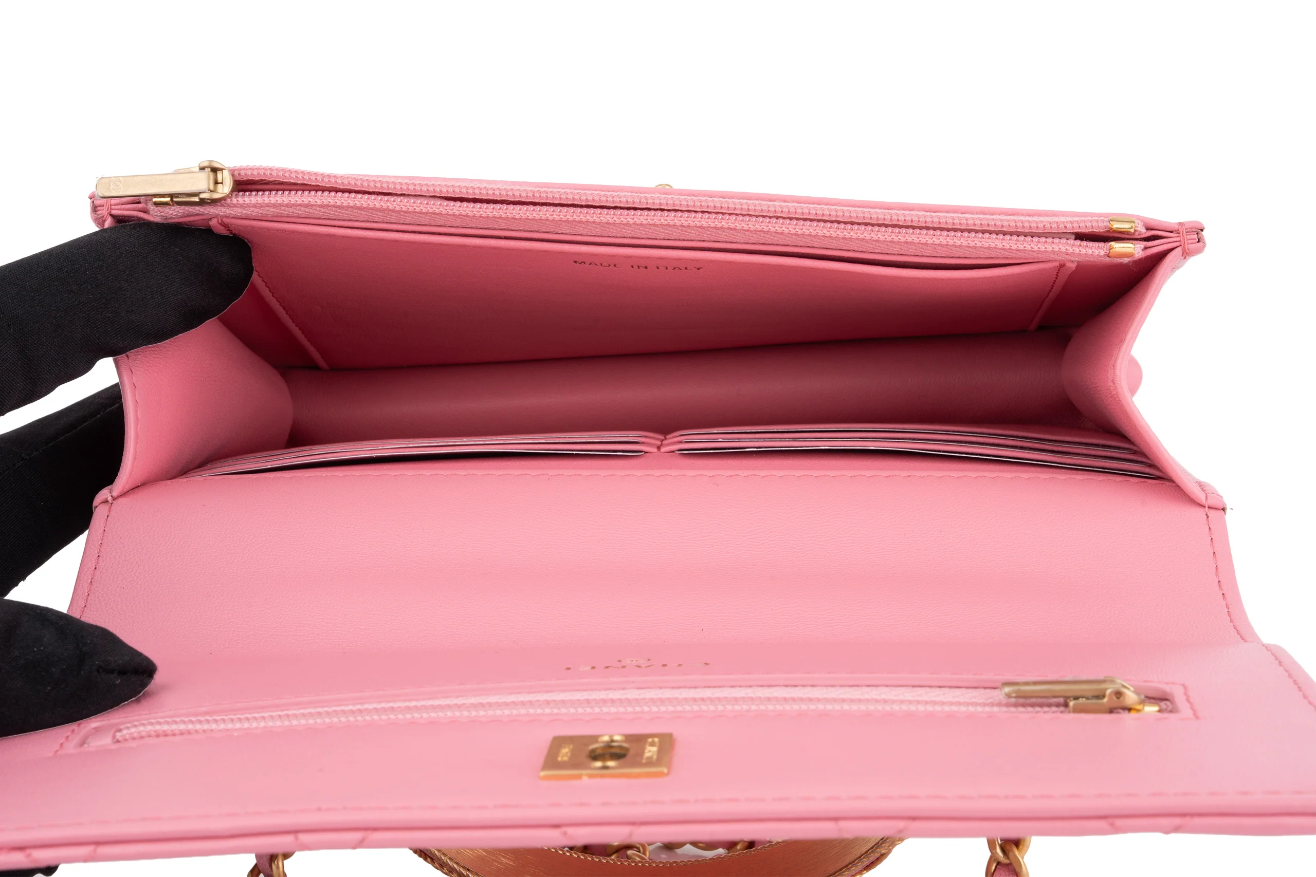 Chanel Quilted Top Handle WOC	Lambskin	Pink	GHW - Image 8