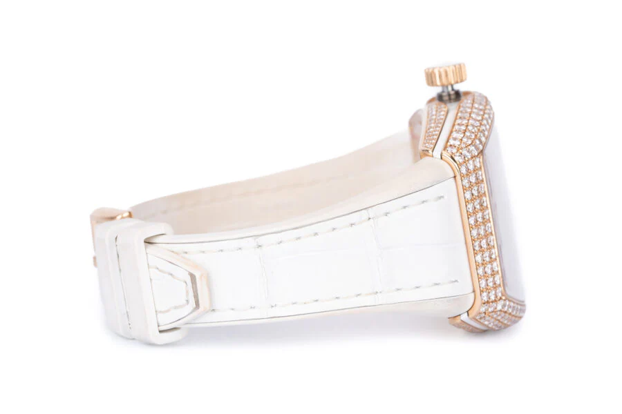 Franck Muller Bitcoin Female 38mm Alligator Strap Diamond Bezel Ref- v38scatbtc - Image 4