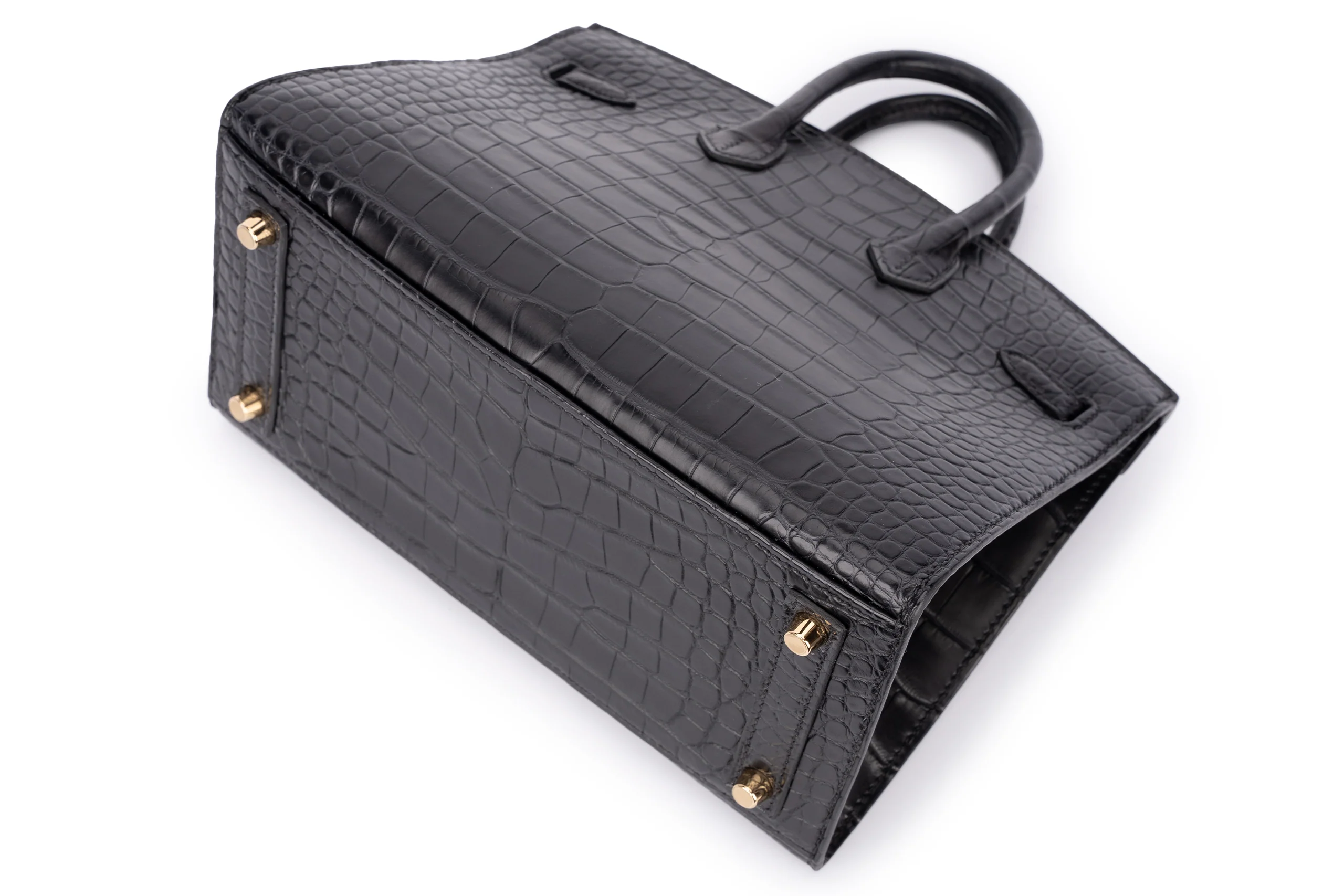 Hermès Birkin 20 Exotic Matte Alligator Noir GHW - Image 10
