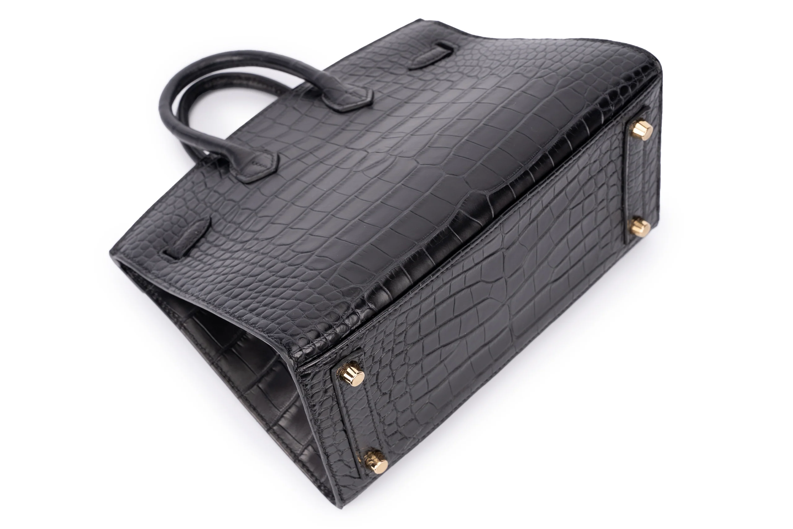 Hermès Birkin 20 Exotic Matte Alligator Noir GHW - Image 11