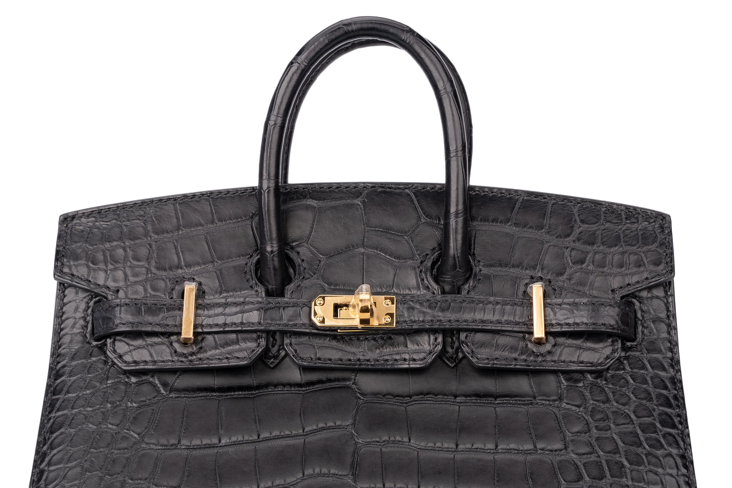 Hermès Birkin 20 Exotic Matte Alligator Noir GHW - Image 7