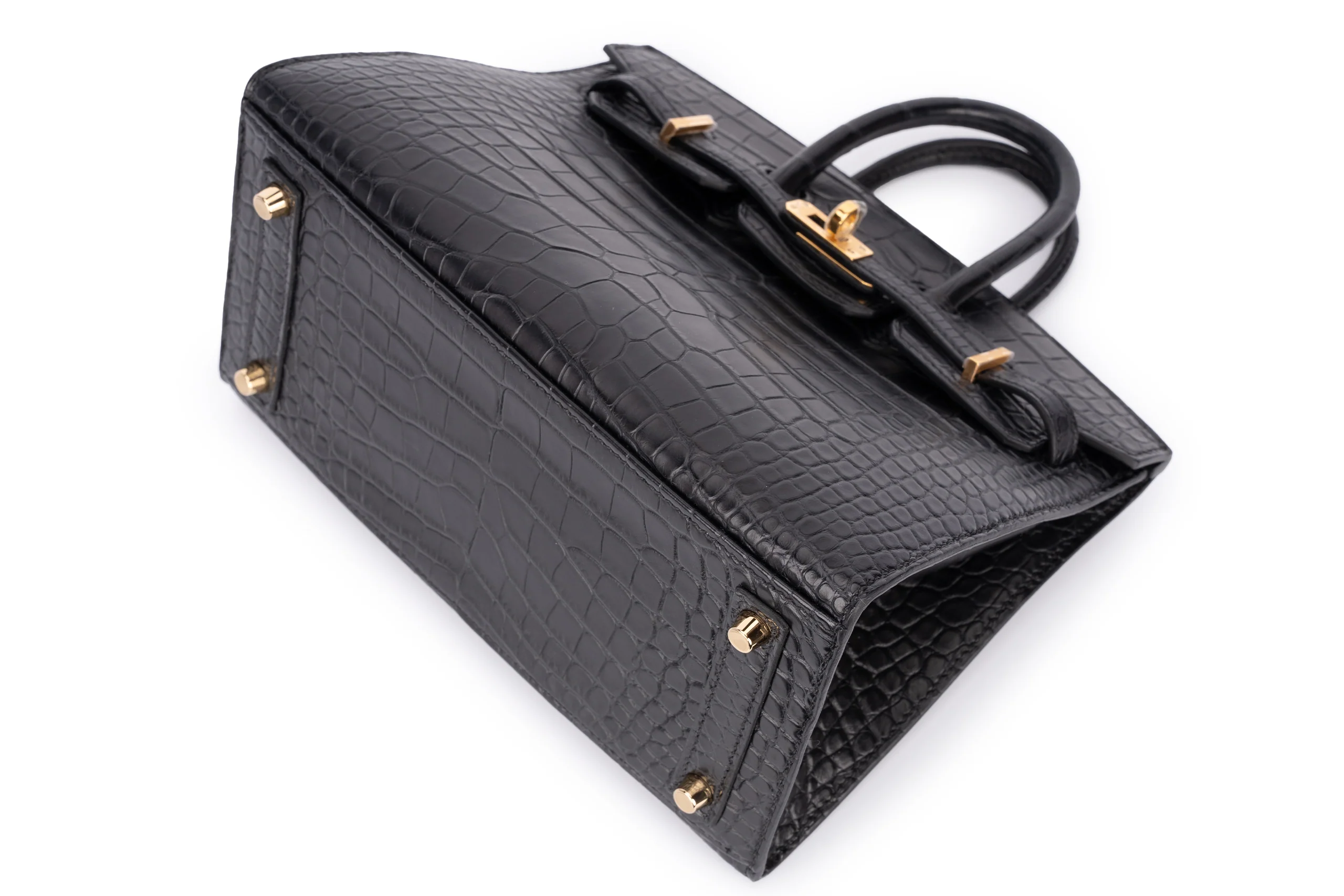 Hermès Birkin 20 Exotic Matte Alligator Noir GHW - Image 8
