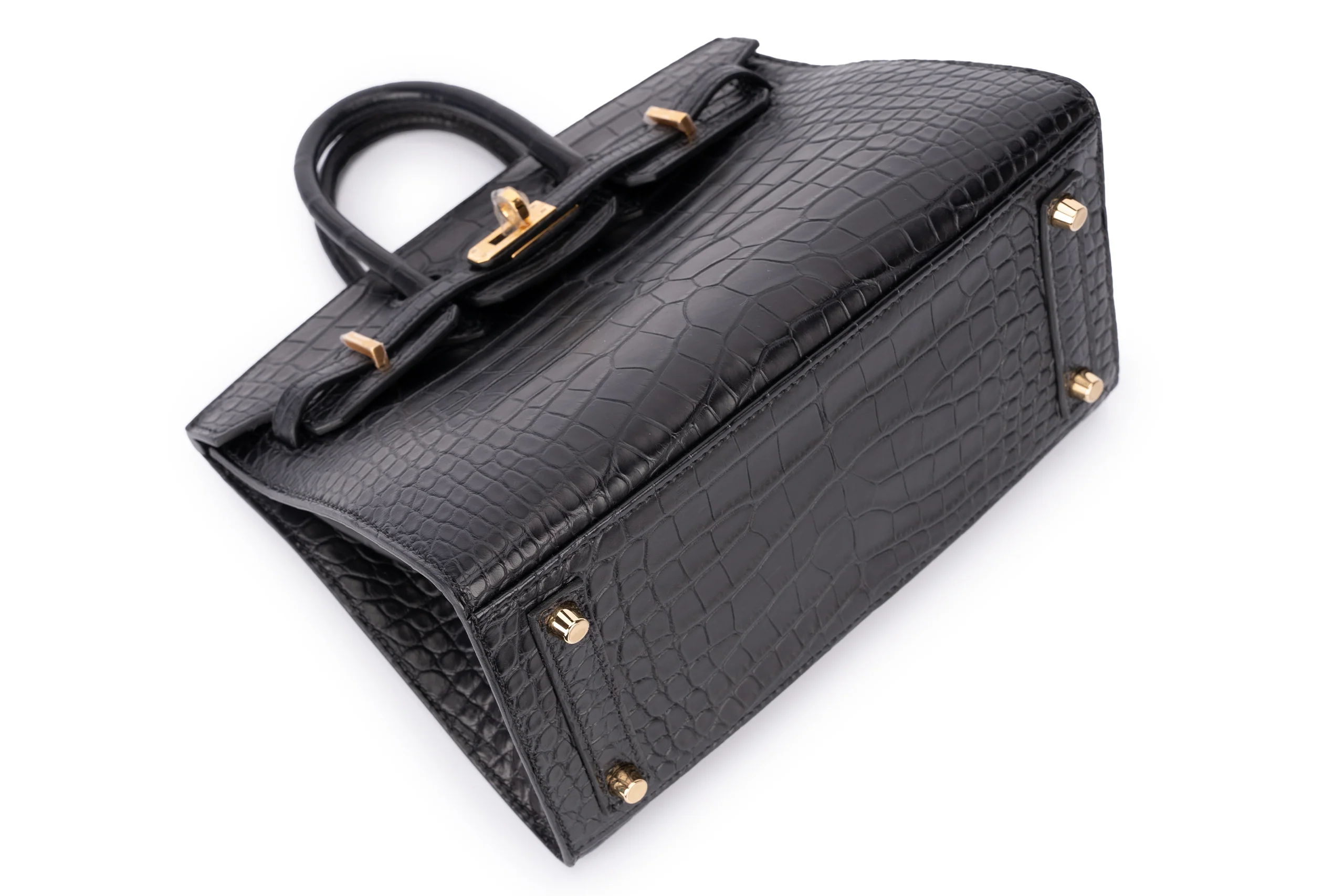 Hermès Birkin 20 Exotic Matte Alligator Noir GHW - Image 9