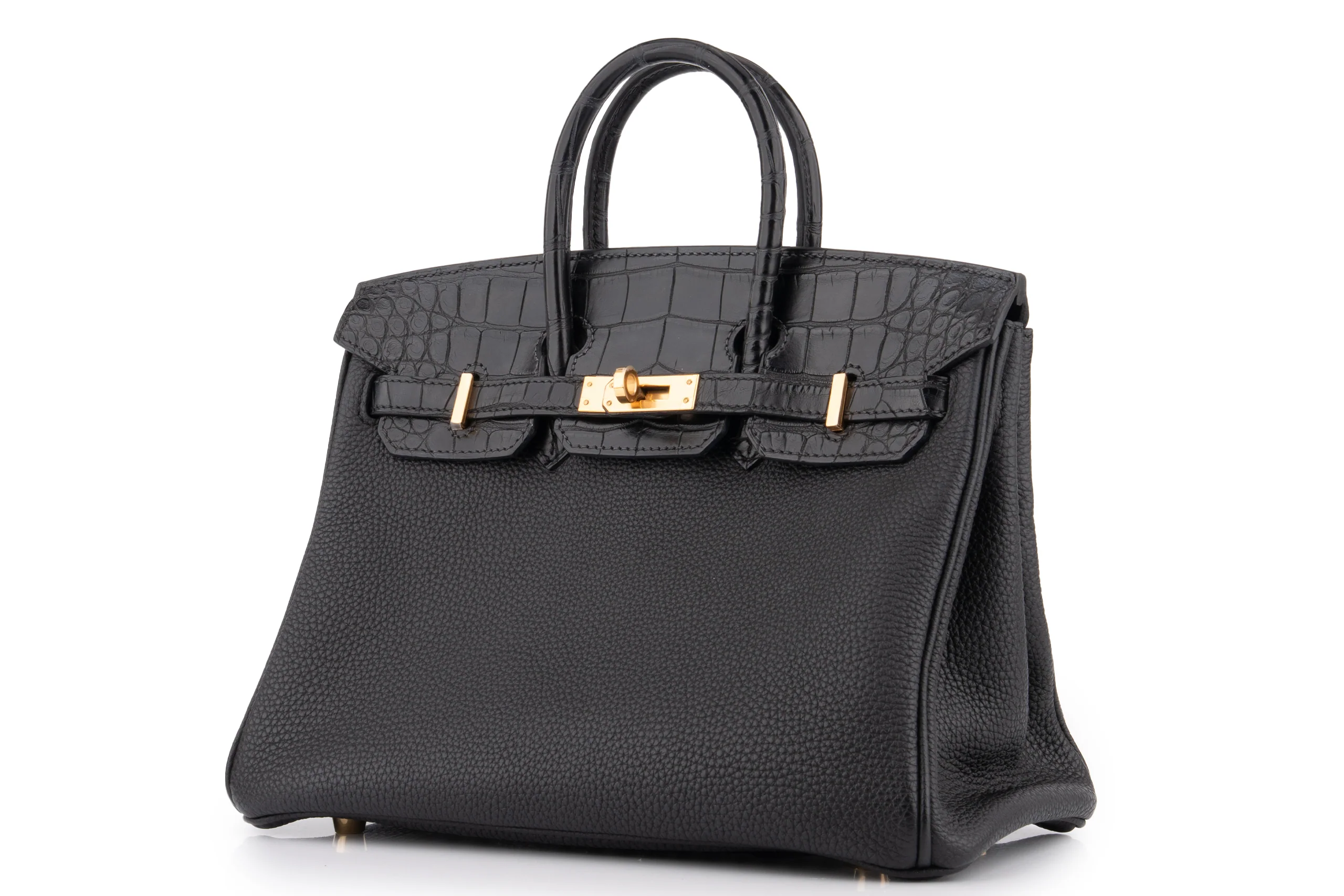 Hermès Birkin 25	Croc Touch	Togo	Noir	GHW - Image 2