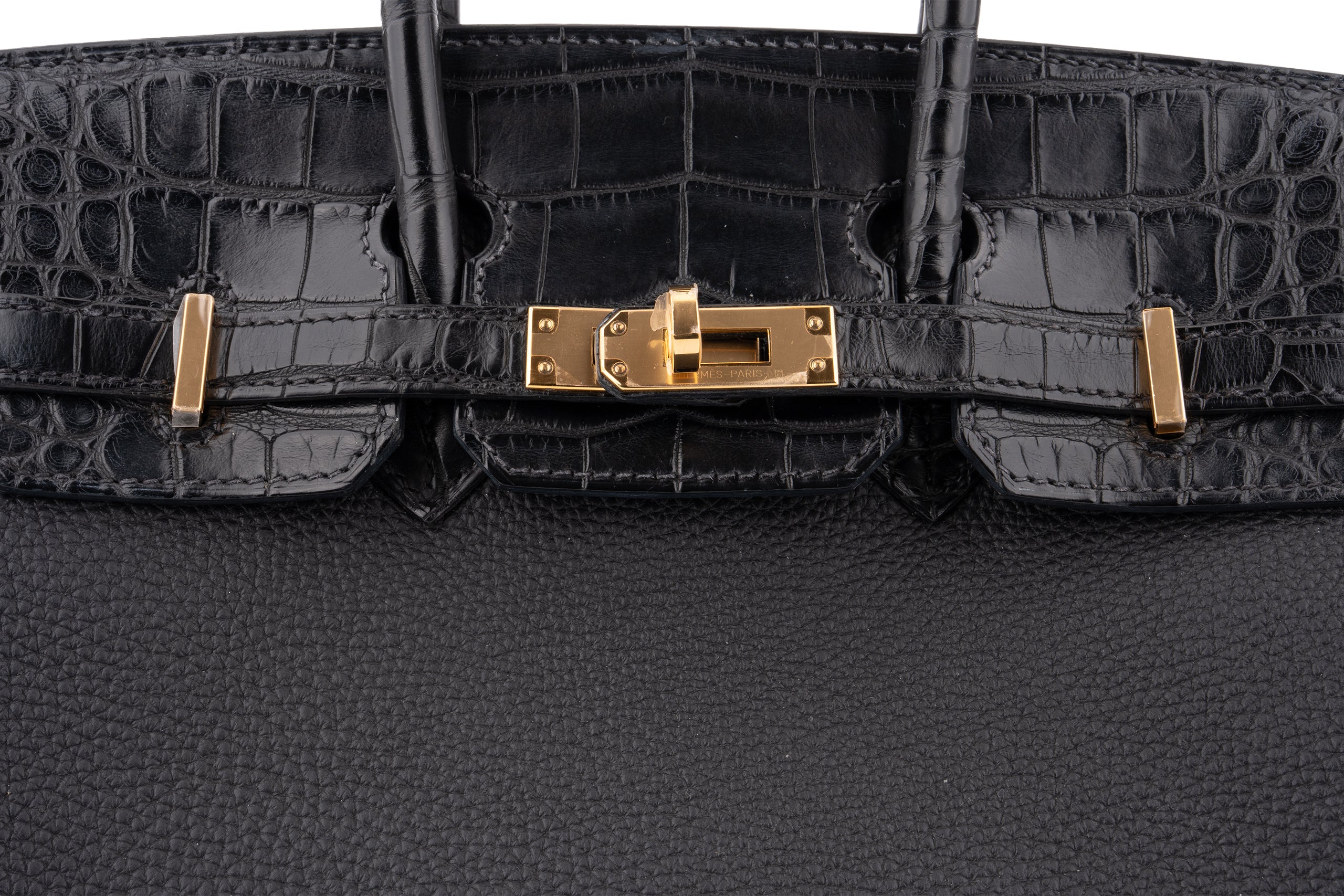 Hermès Birkin 25	Croc Touch	Togo	Noir	GHW - Image 7