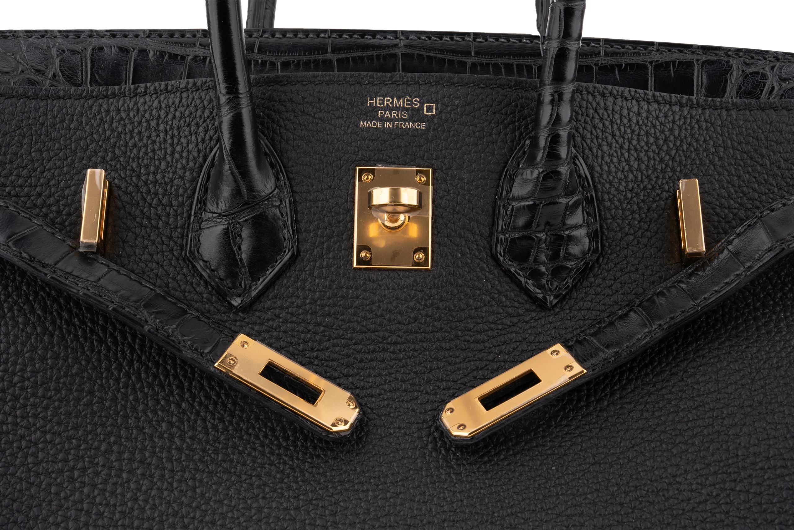 Hermès Birkin 25	Croc Touch	Togo	Noir	GHW - Image 8