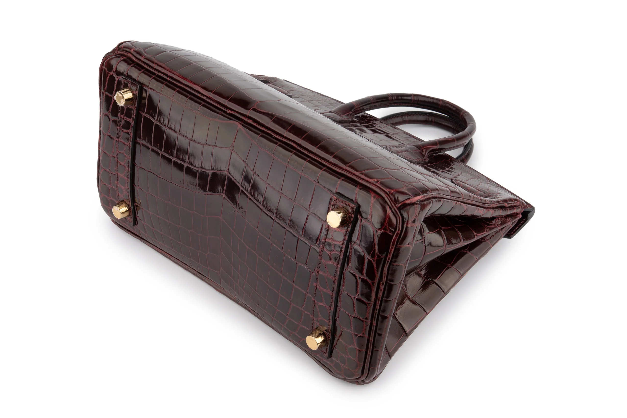 Hermès Birkin 25  Crocodile Niloticus Bordeaux GHW - Image 12