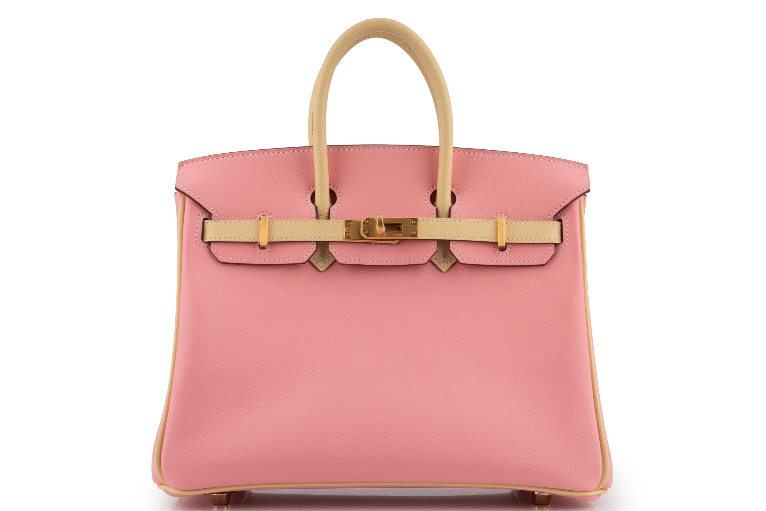 Hermès Birkin 25 Epsom Rose Confetti / Jaune Poussin BGHW
