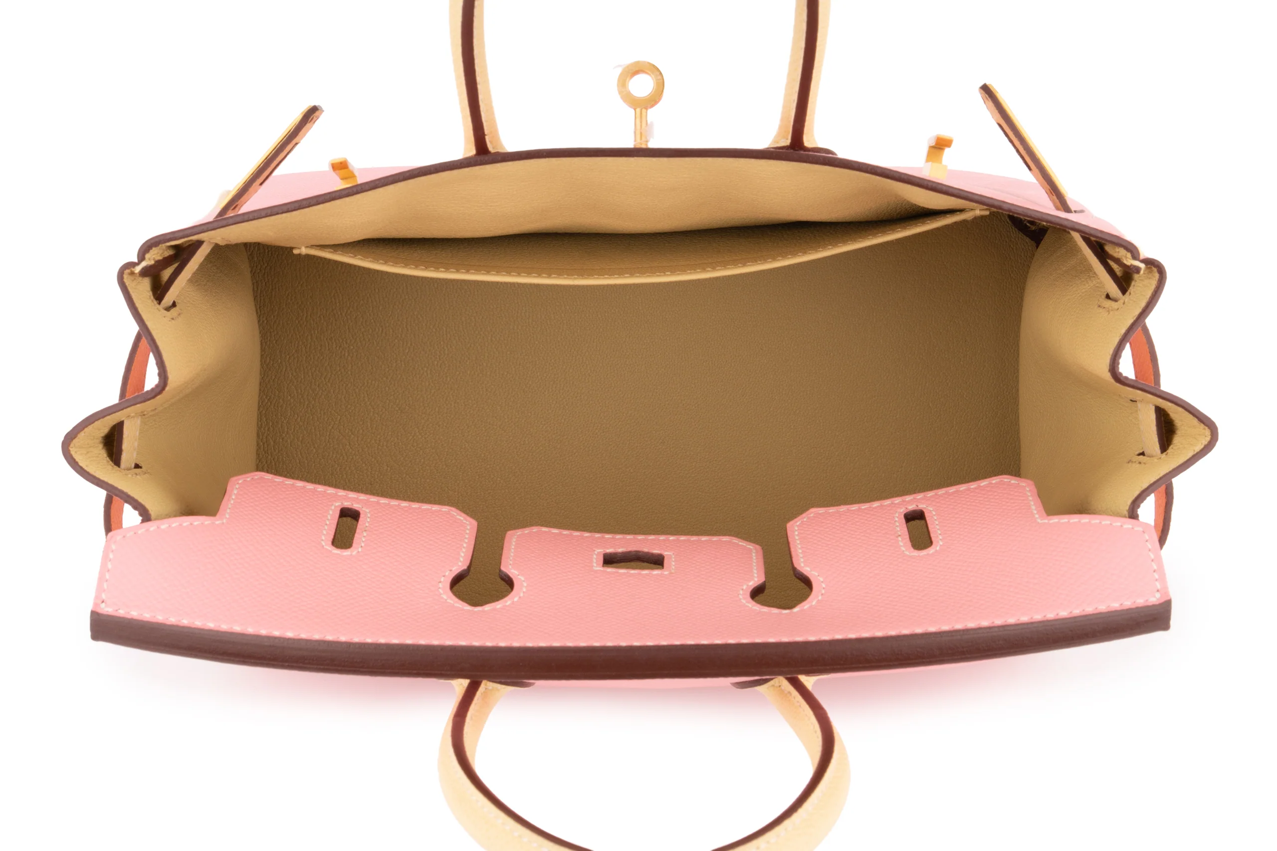 Hermès Birkin 25 Epsom Rose Confetti / Jaune Poussin BGHW - Image 8