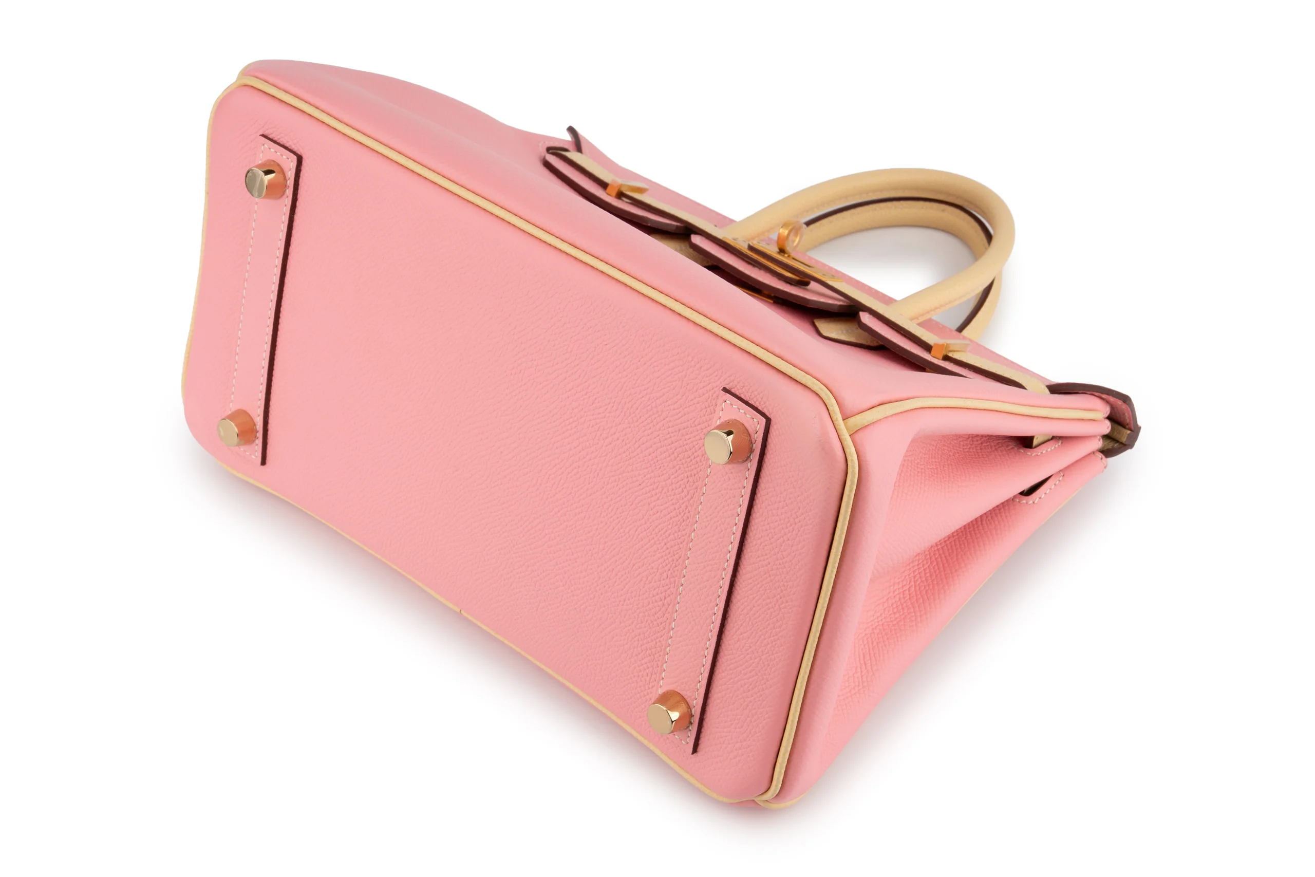 Hermès Birkin 25 Epsom Rose Confetti / Jaune Poussin BGHW - Image 9