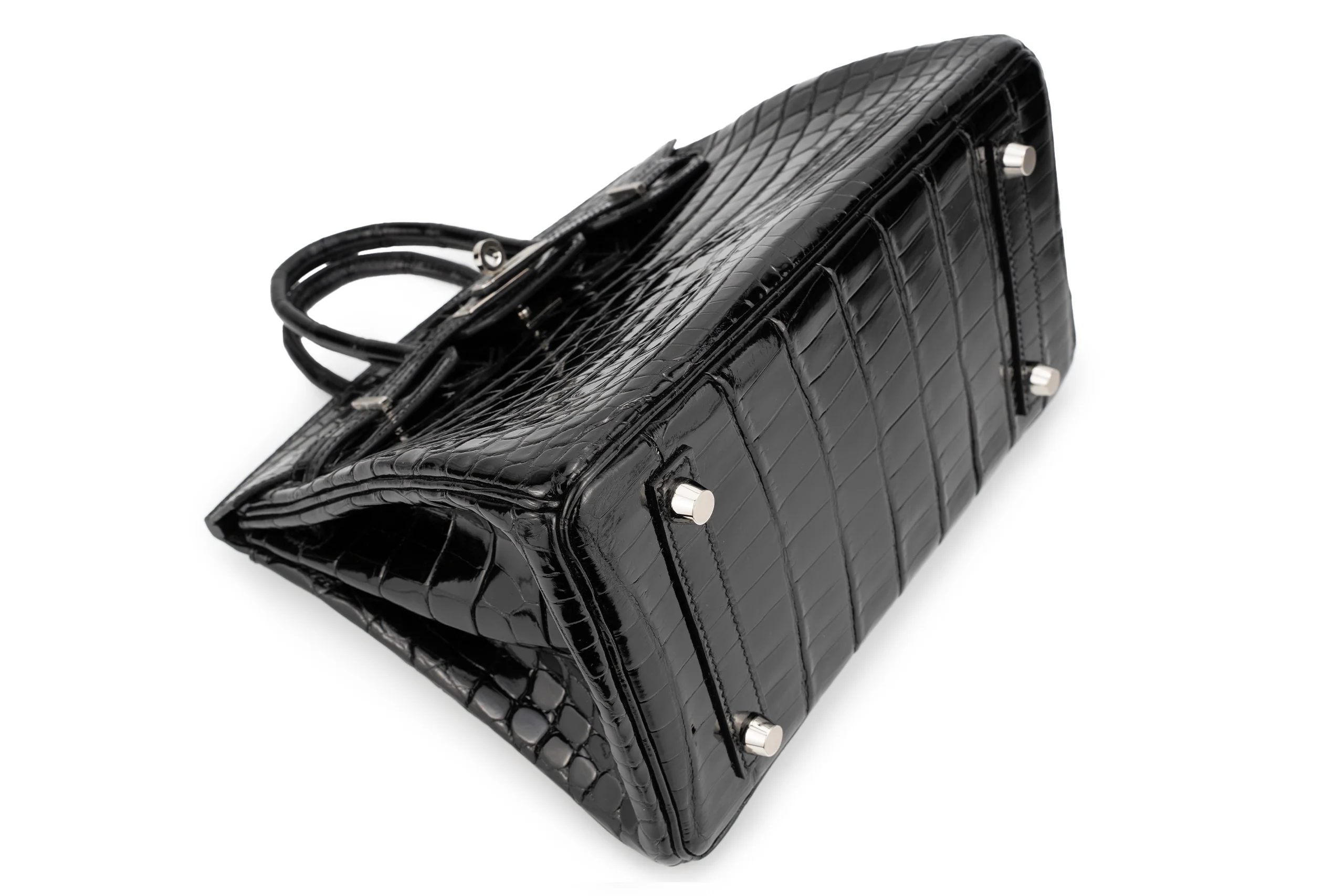 Hermès Birkin 25 Exotic Croc Black PHW - Image 9