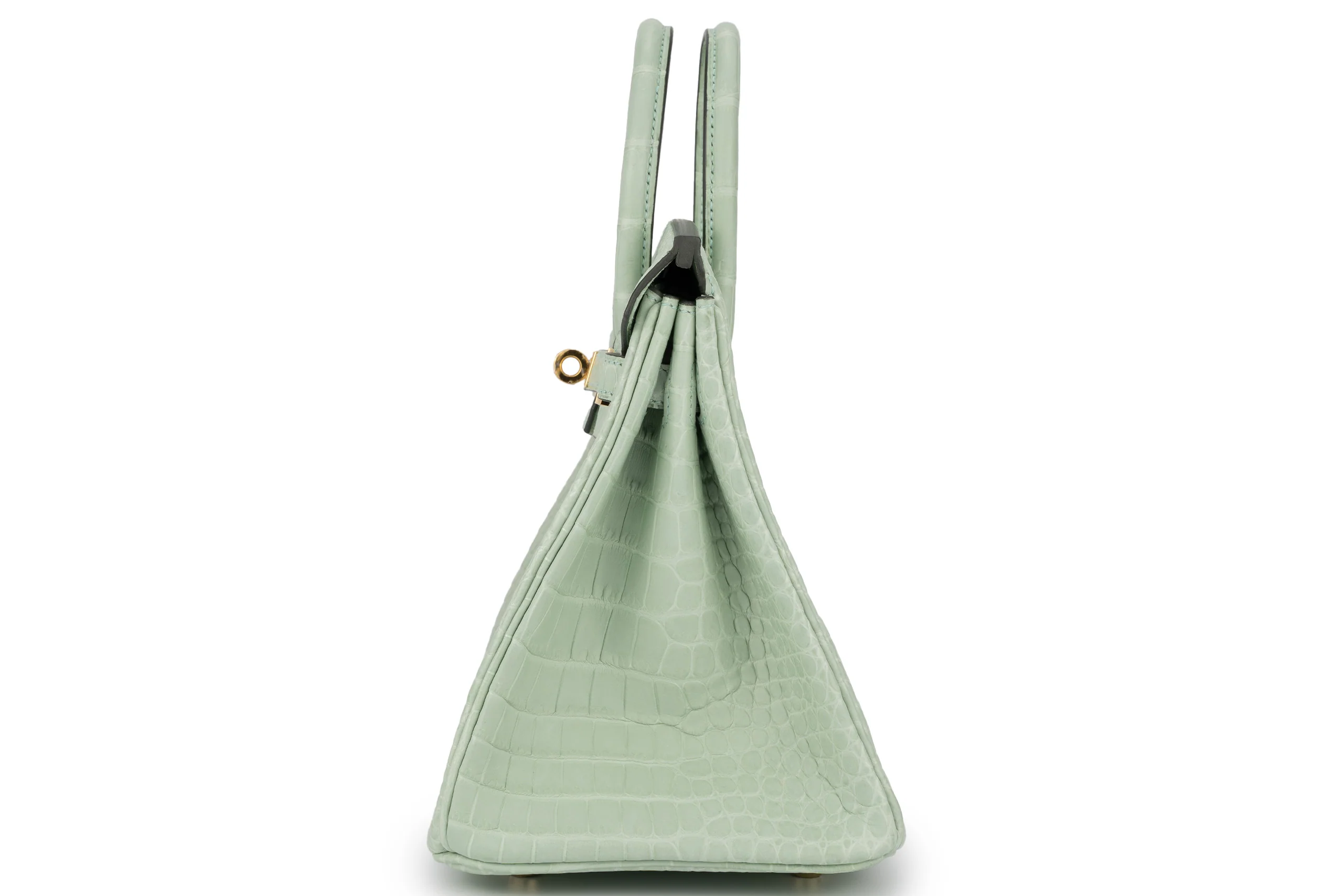 Hermès Birkin 25 Exotic Crocodile porosus Vert Deau GHW - Image 3