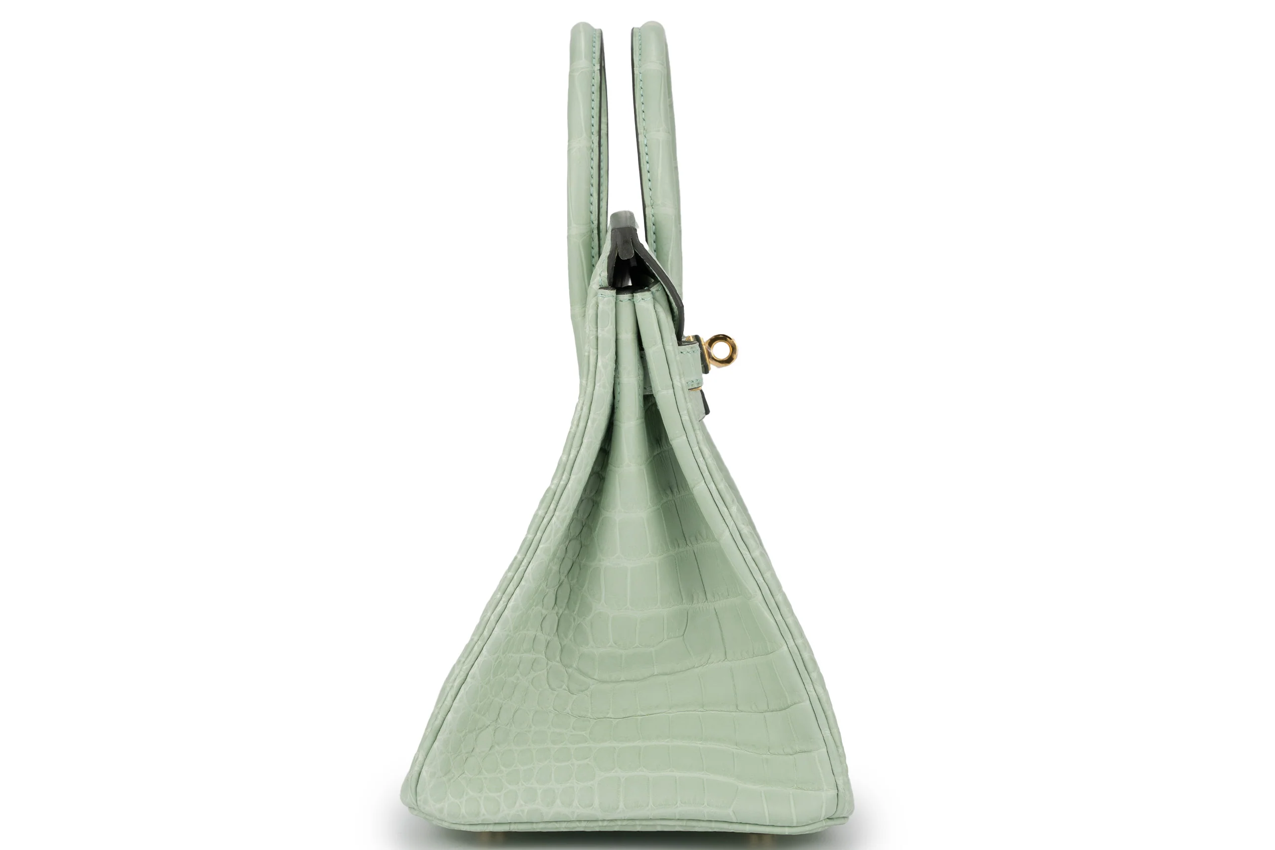 Hermès Birkin 25 Exotic Crocodile porosus Vert Deau GHW - Image 4