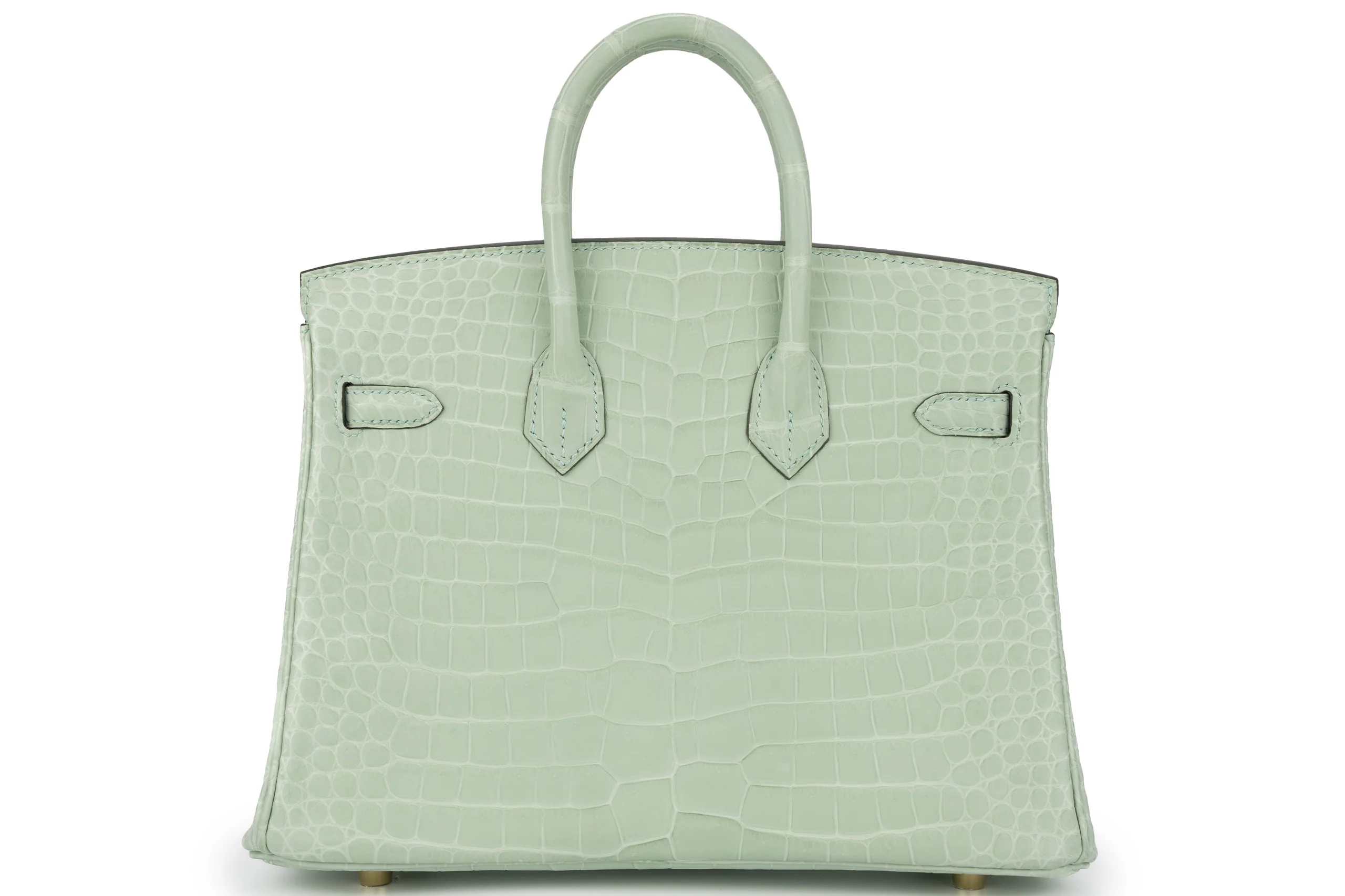 Hermès Birkin 25 Exotic Crocodile porosus Vert Deau GHW - Image 5